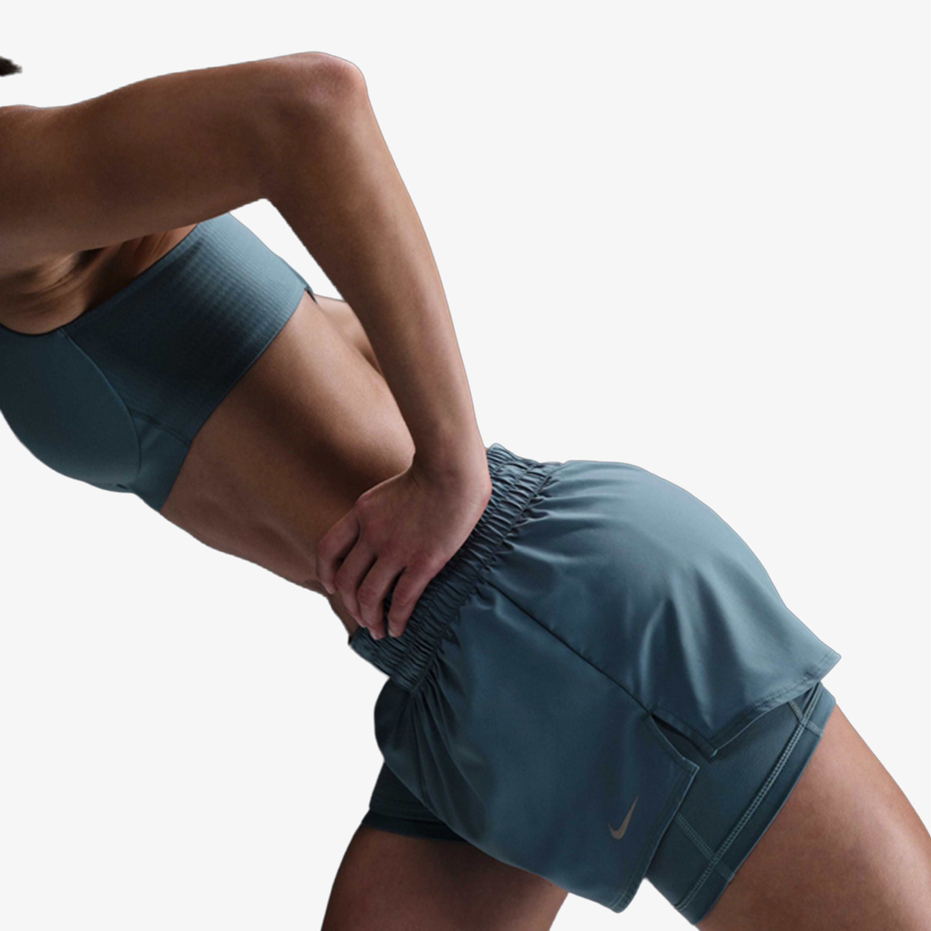 Nike One Dri-Fit 8 cm Kadın Mavi Şort