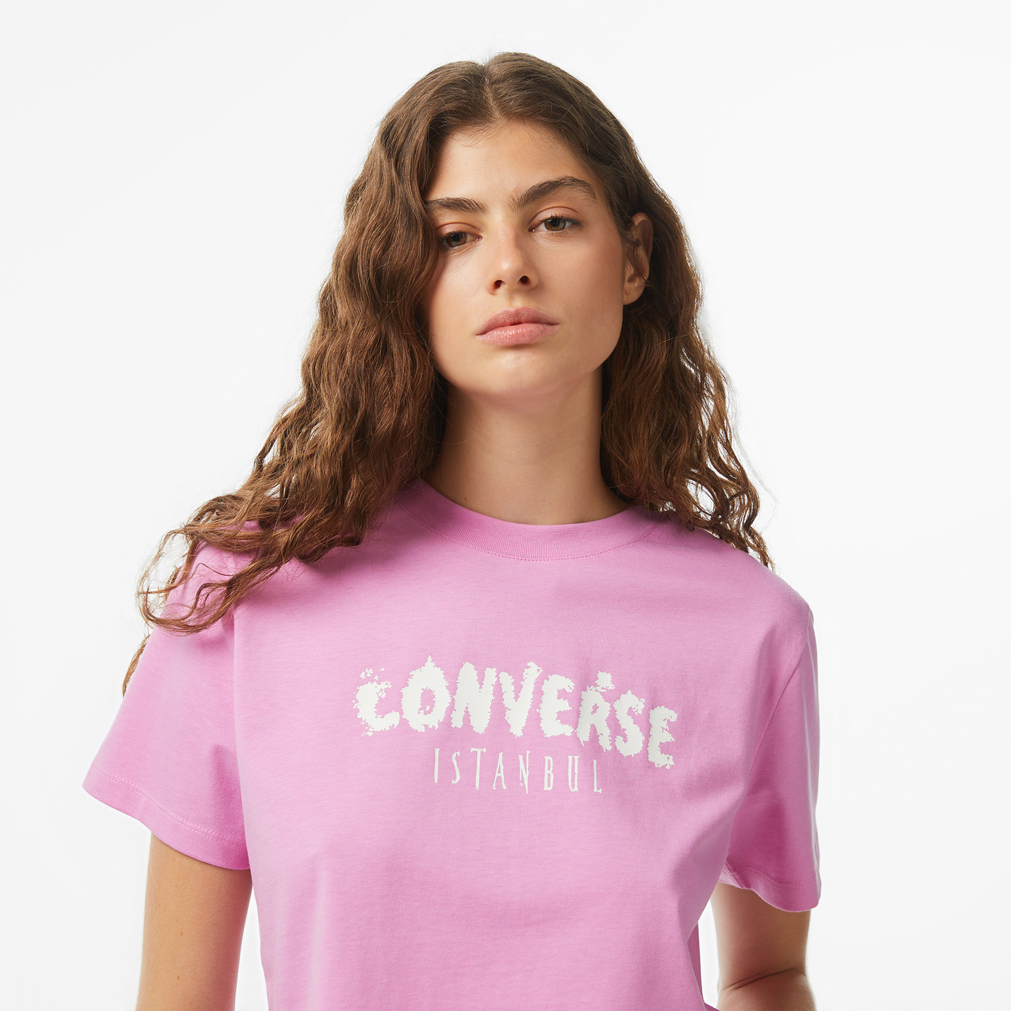 Converse Regular Fit Kadın Pembe T-Shirt