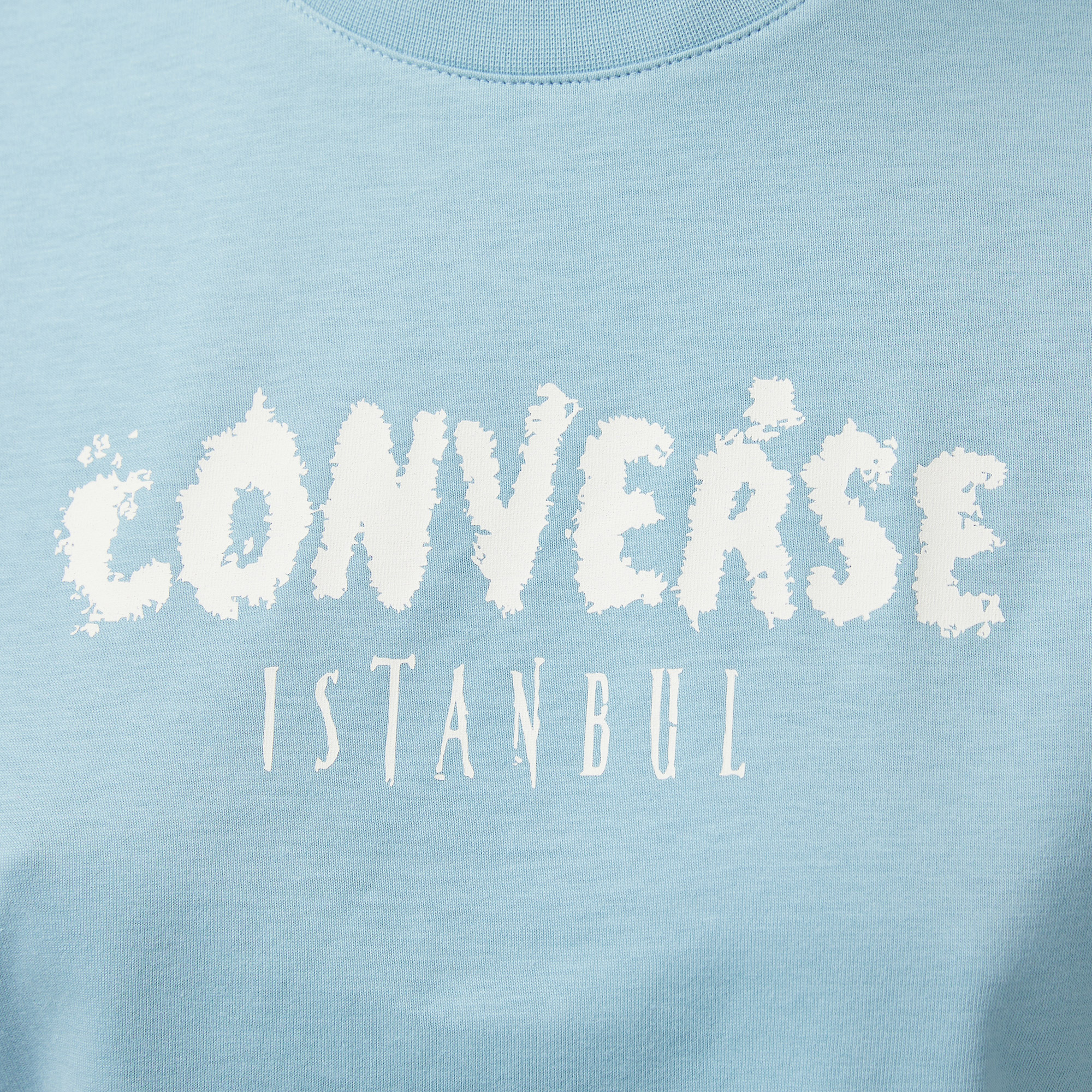 Converse Regular Fit Kadın Mavi T-Shirt