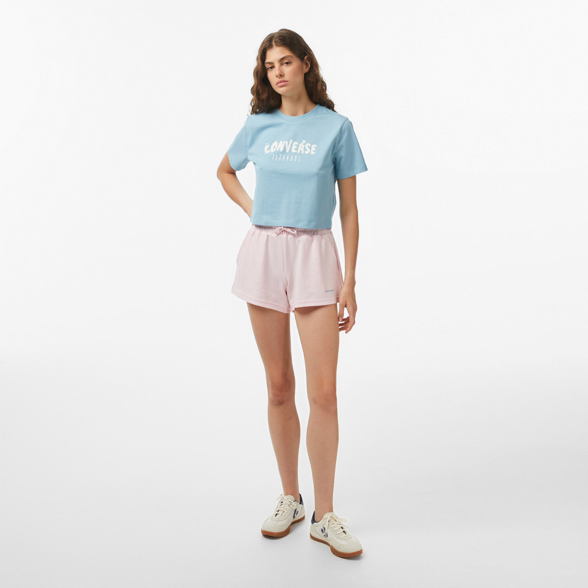 Converse Regular Fit Kadın Mavi T-Shirt