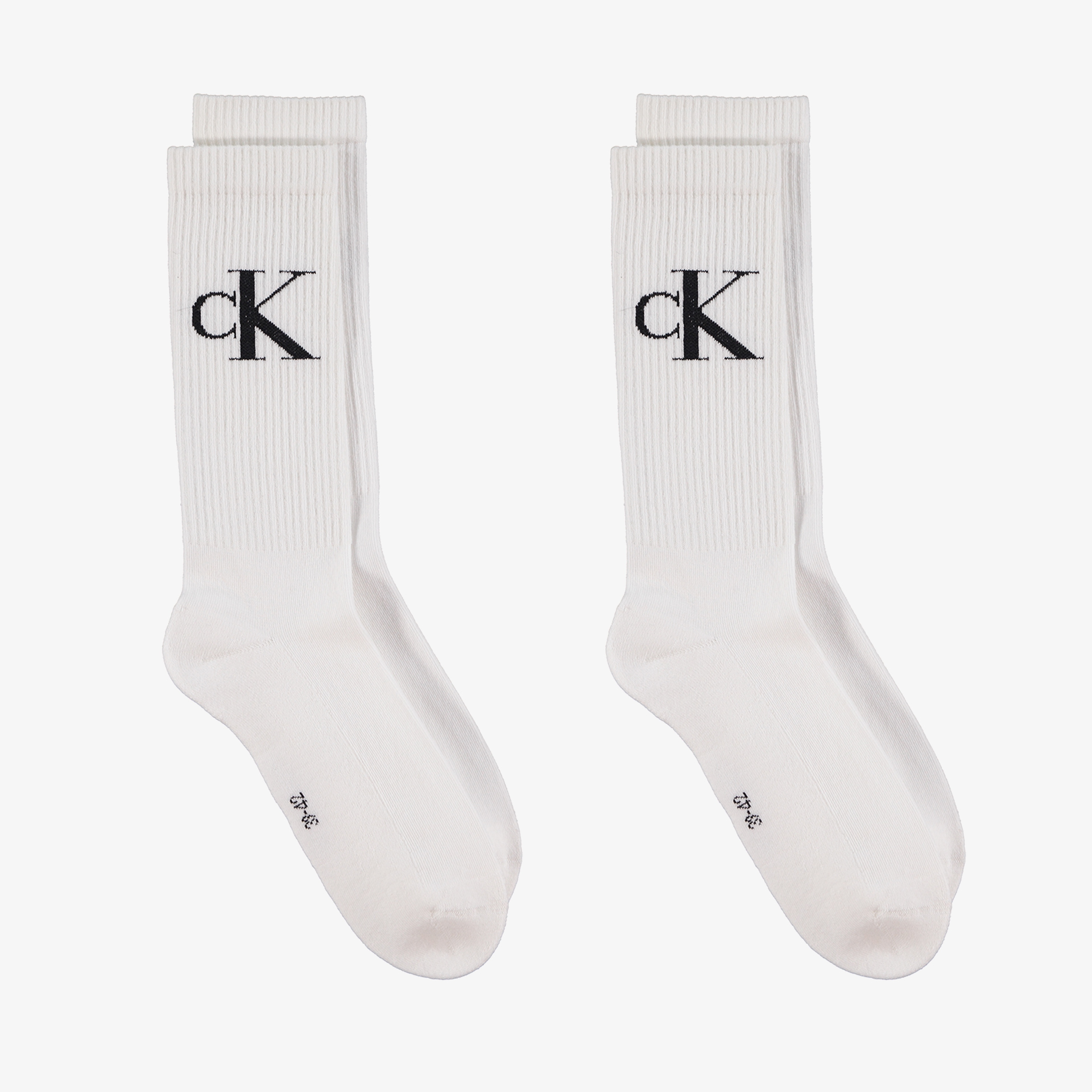 Calvin Klein Monogram 2P Erkek Beyaz Çorap