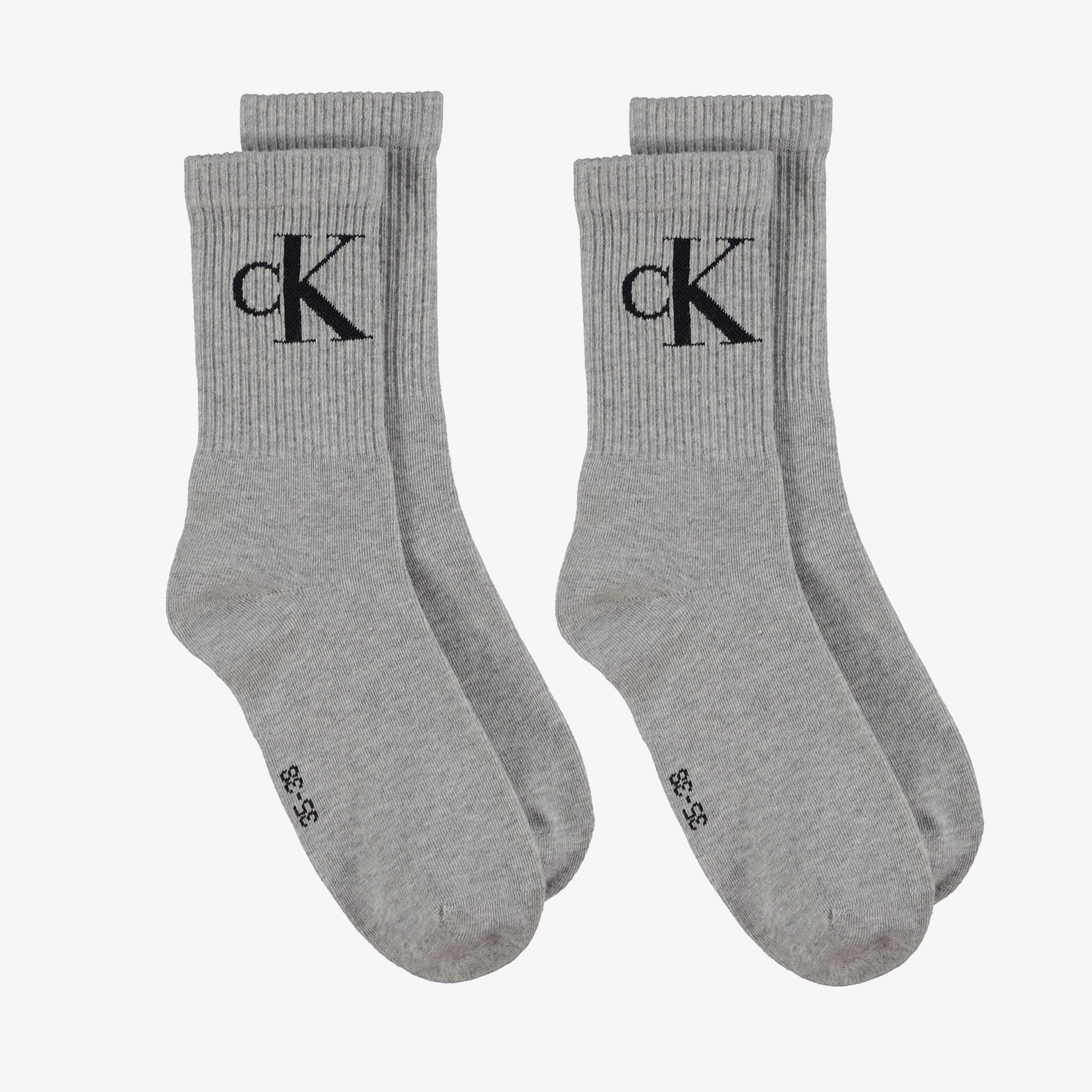 Calvin Klein Monogram 2P Kadın Gri Çorap