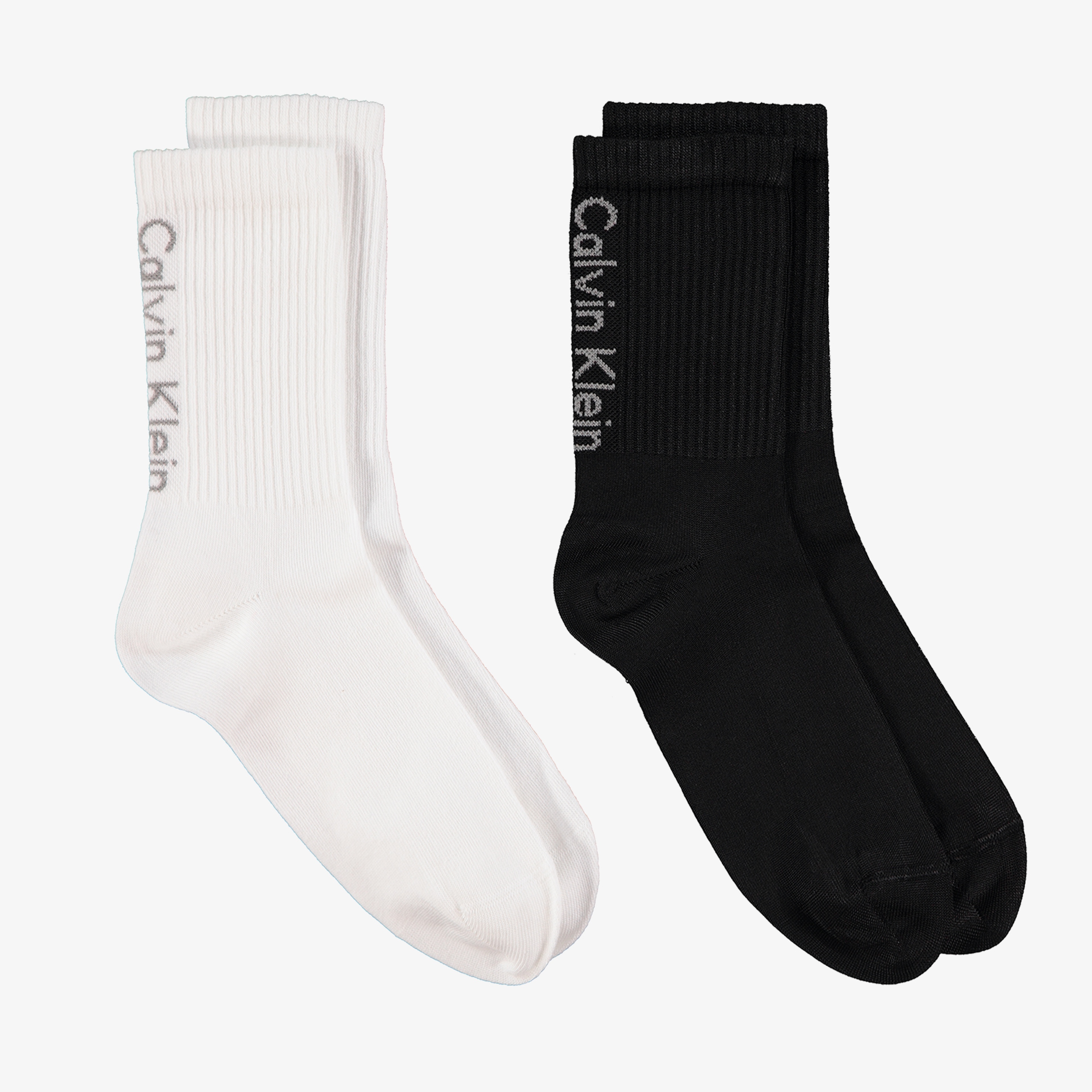 Calvin Klein Back Logo 2P Kadın Siyah Çorap