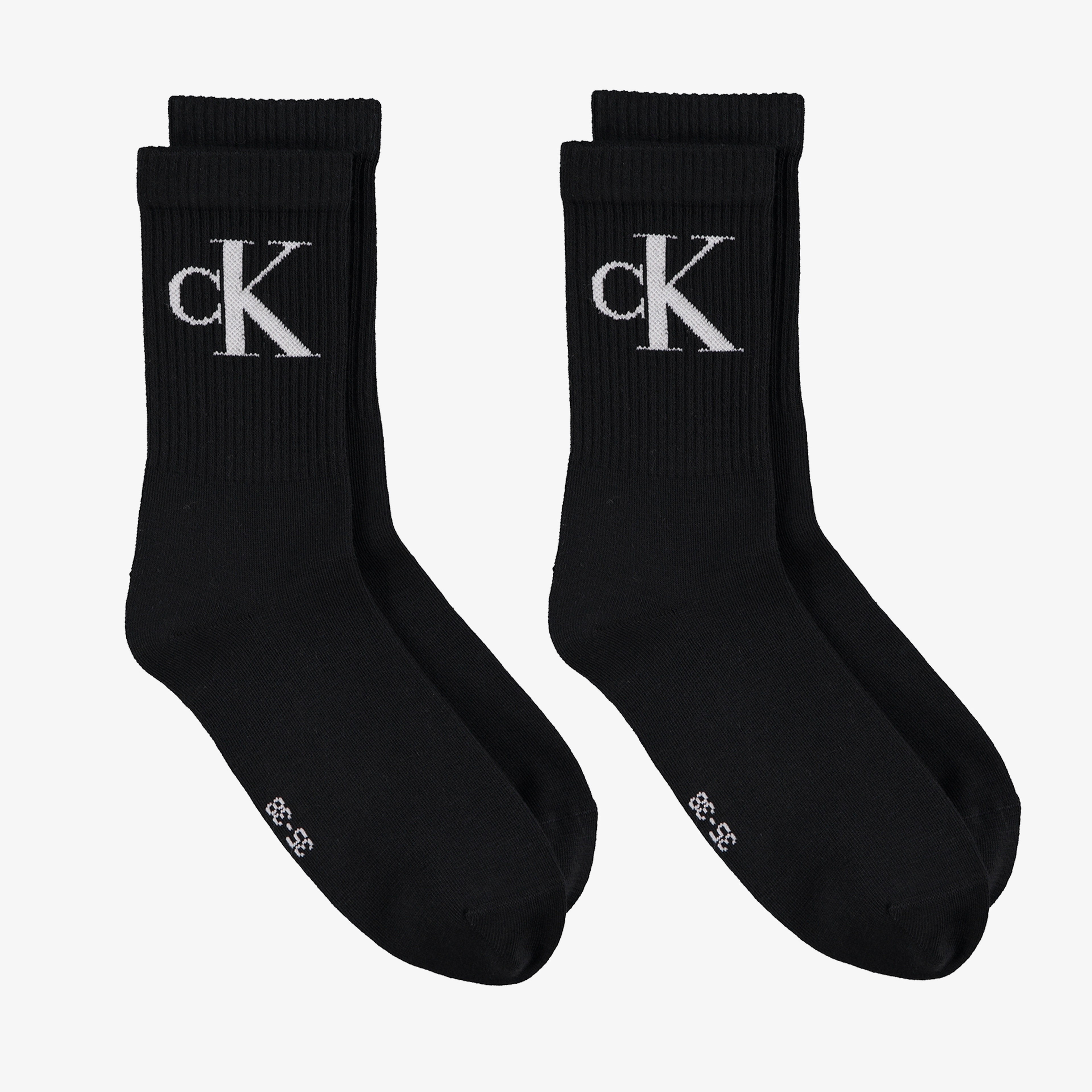 Calvin Klein Monogram 2P Kadın Siyah Çorap