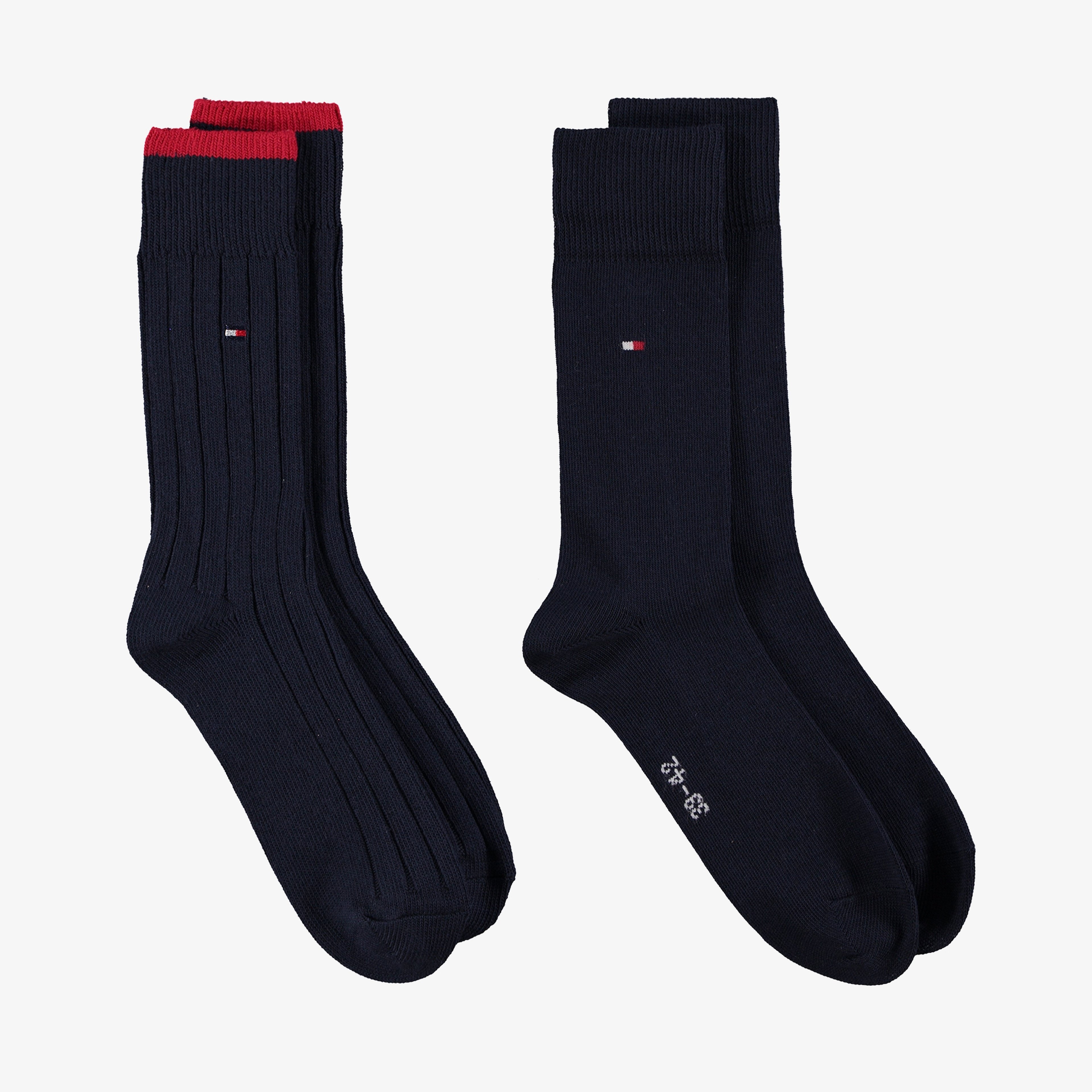 Tommy Hilfiger Structure Ribbed Erkek Lacivert 2'li Çorap