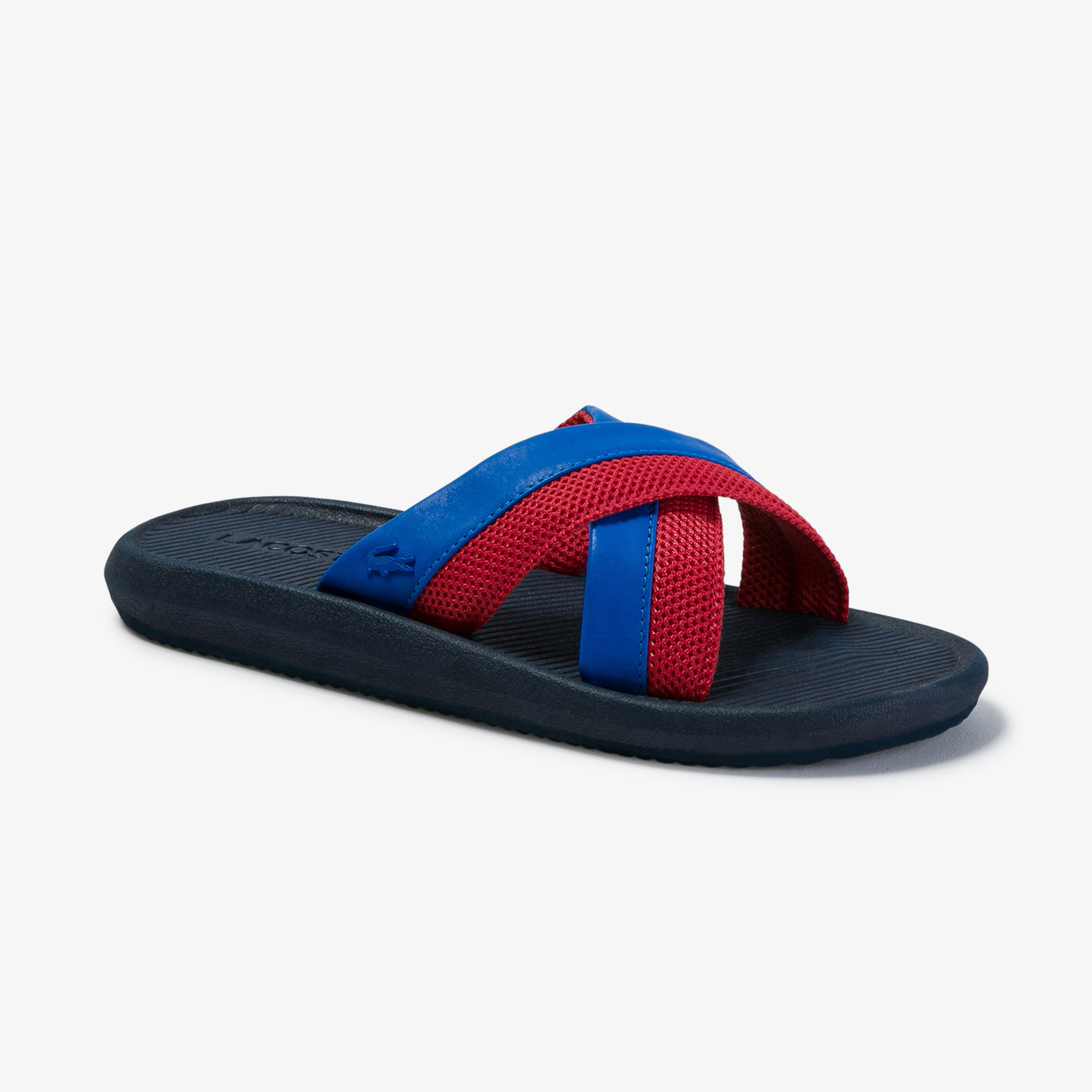 Lacoste Croco Cross Strap 1201Cfa Kadın Mavi Deri Terlik