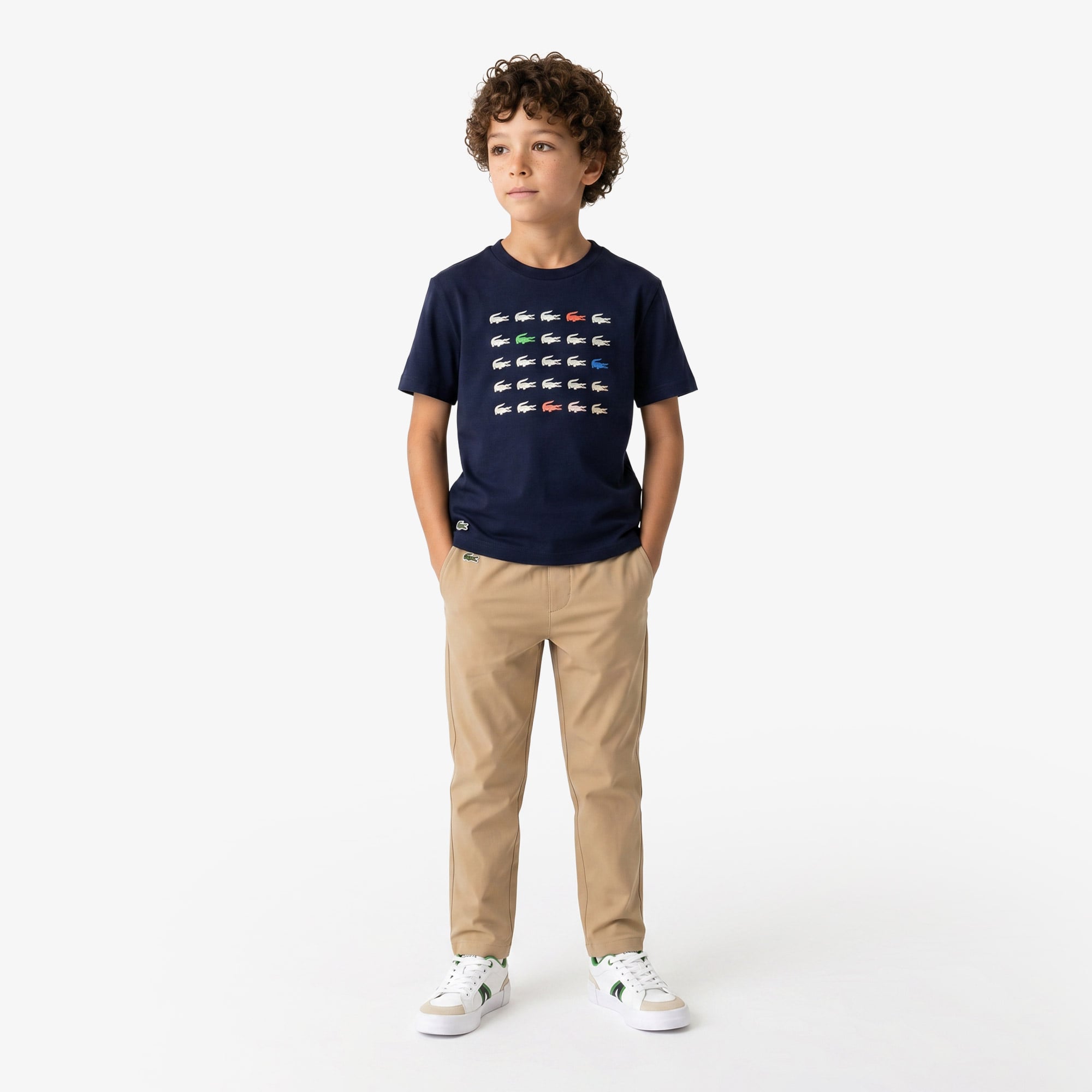 Lacoste Regular Fit Çocuk Beyaz T-Shirt