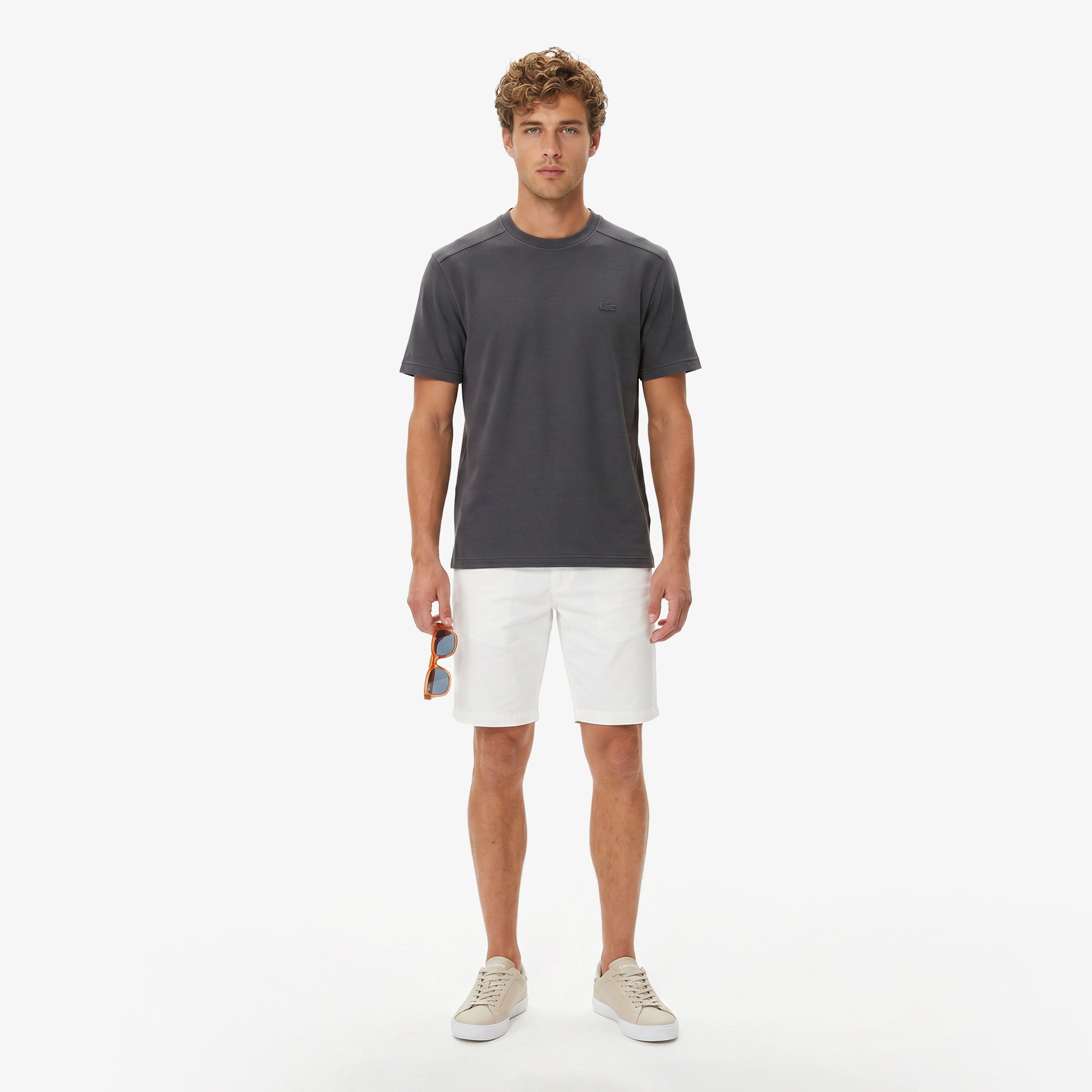 Lacoste Relaxed Fit Erkek Gri T-Shirt