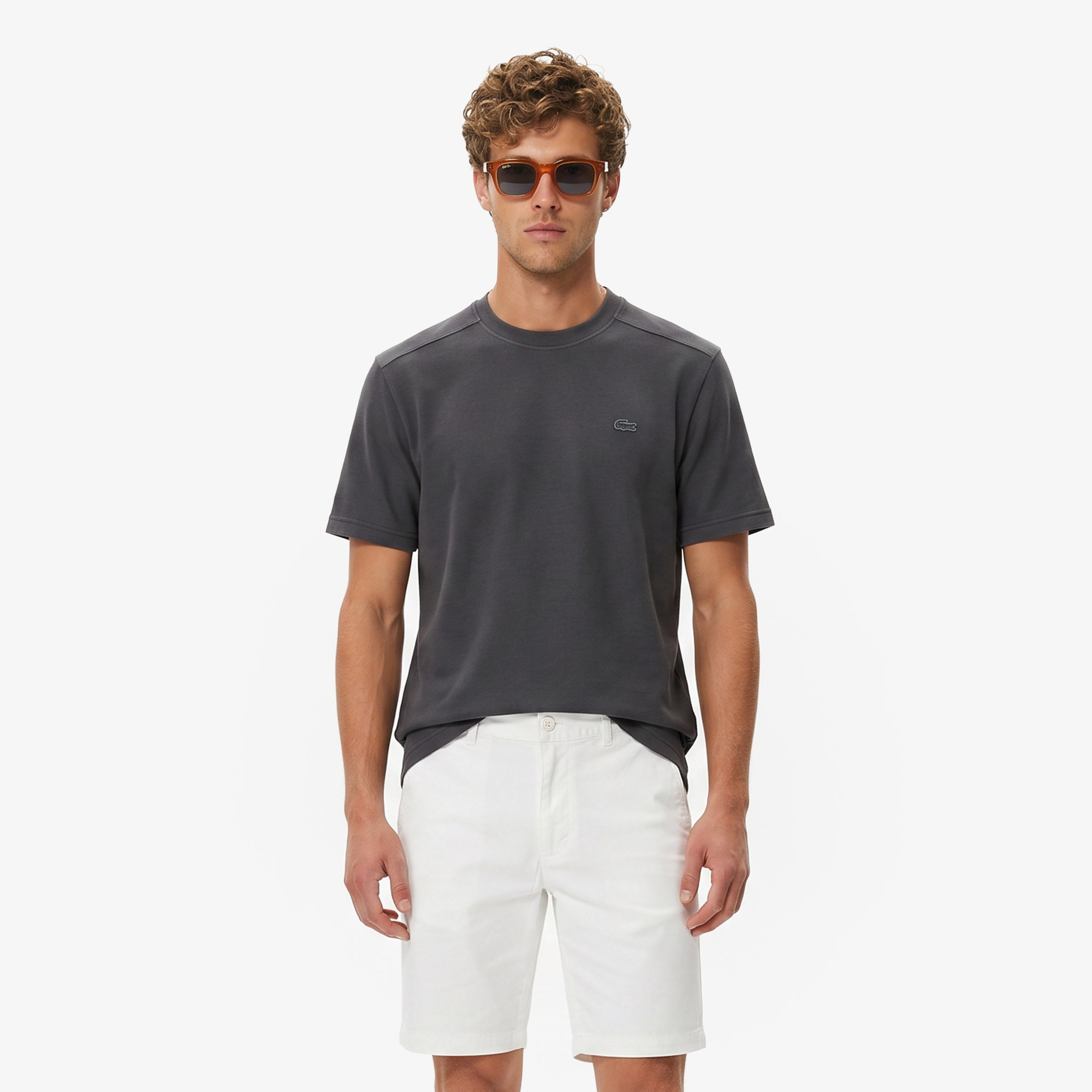 Lacoste Relaxed Fit Erkek Gri T-Shirt