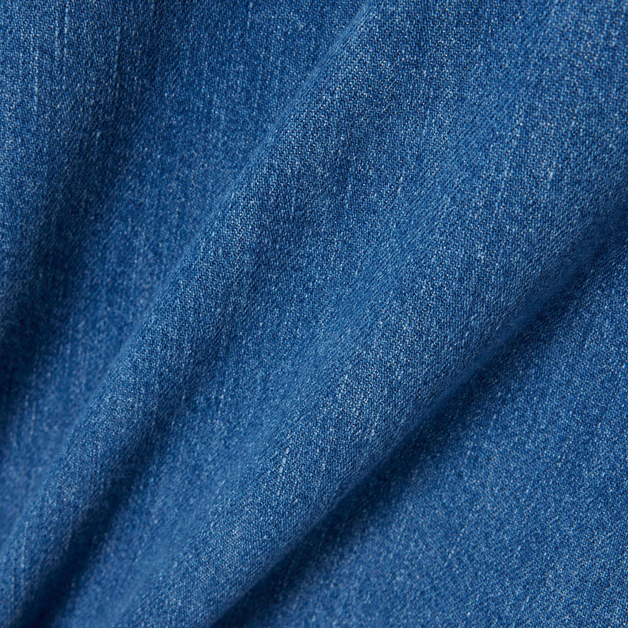 Kadın Oversize Fit Kısa Kollu Polo Yaka Denim Mavi Gömlek