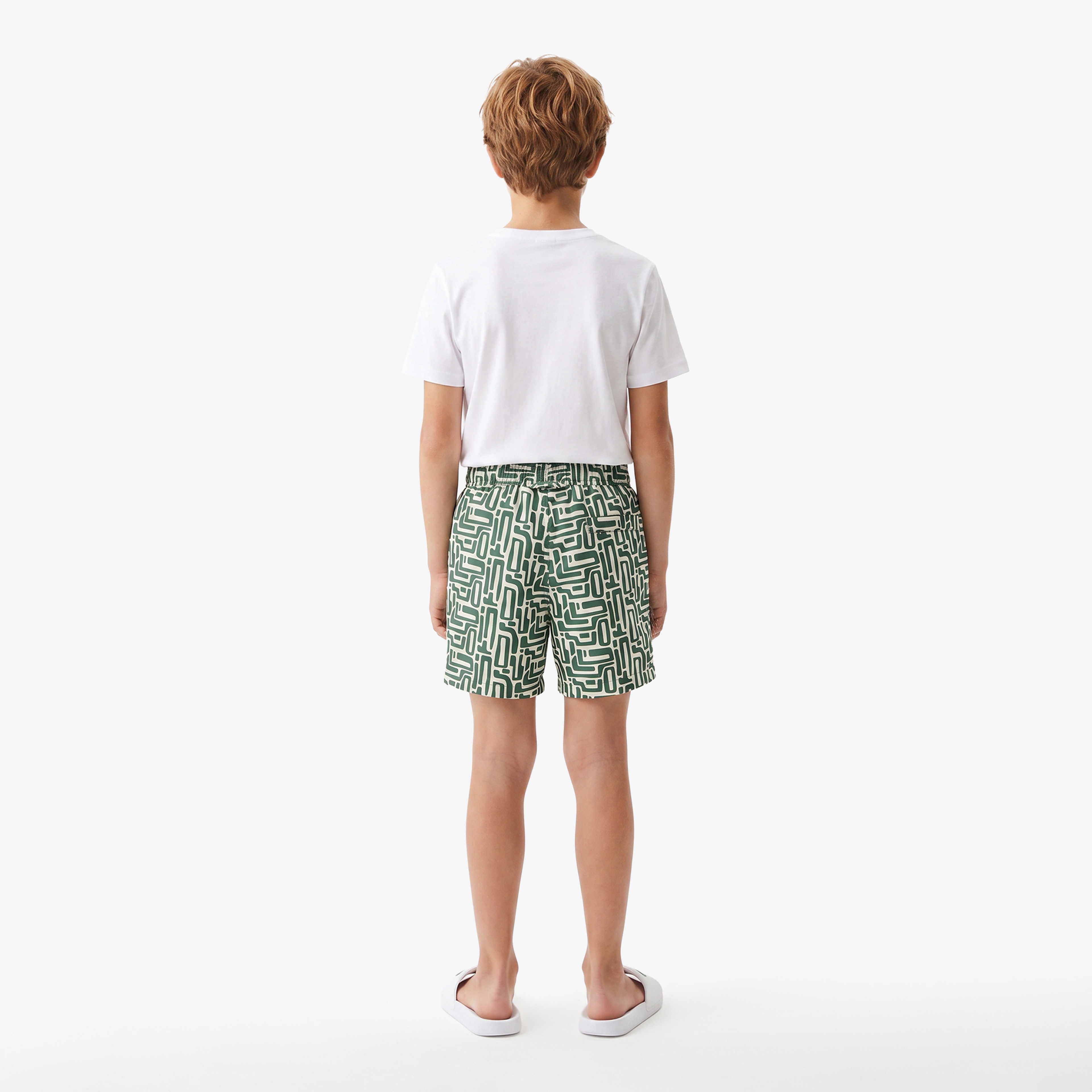 Lacoste Regular Fit Çocuk Yeşil Deniz Şortu