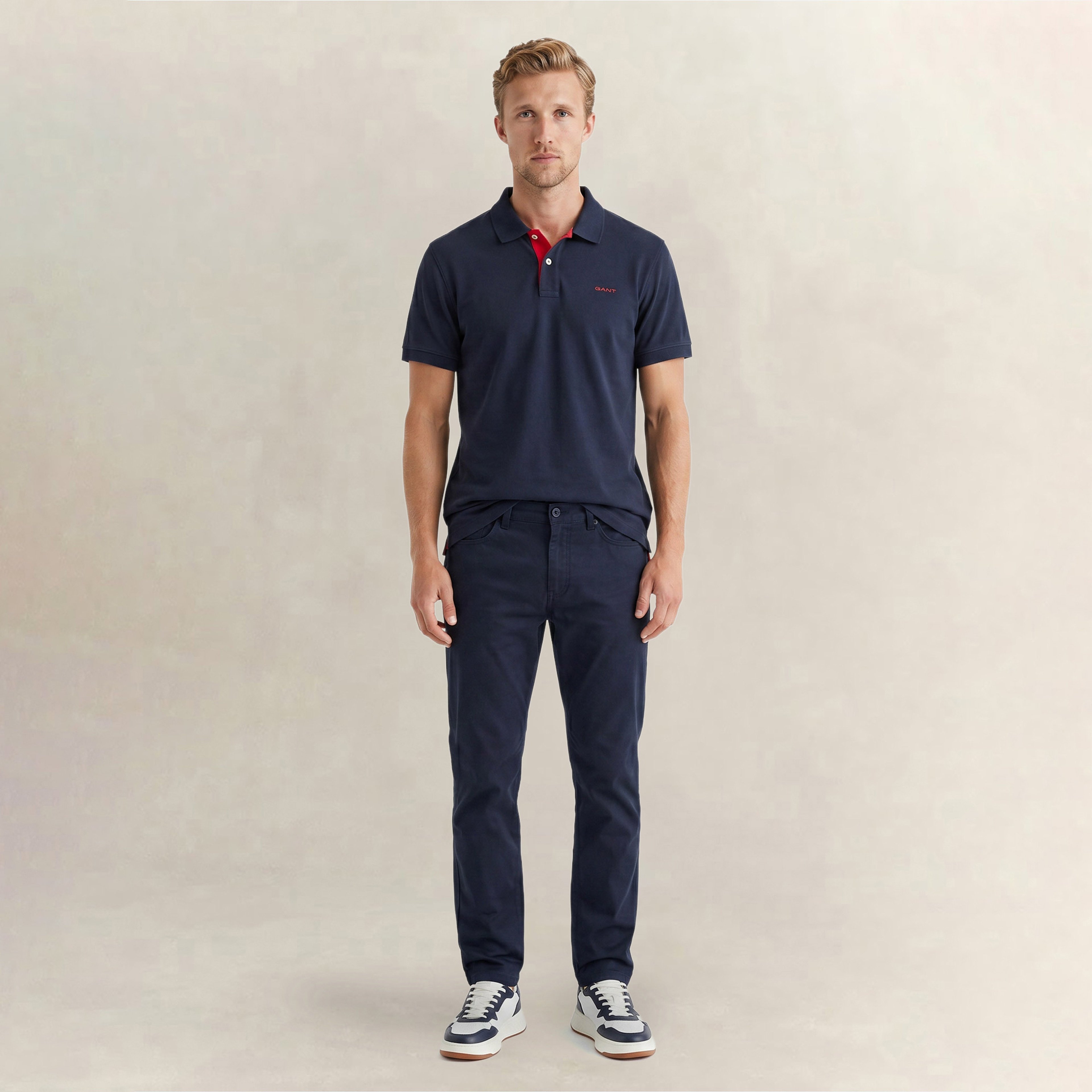 GANT Erkek Lacivert Slim Fit Pantolon
