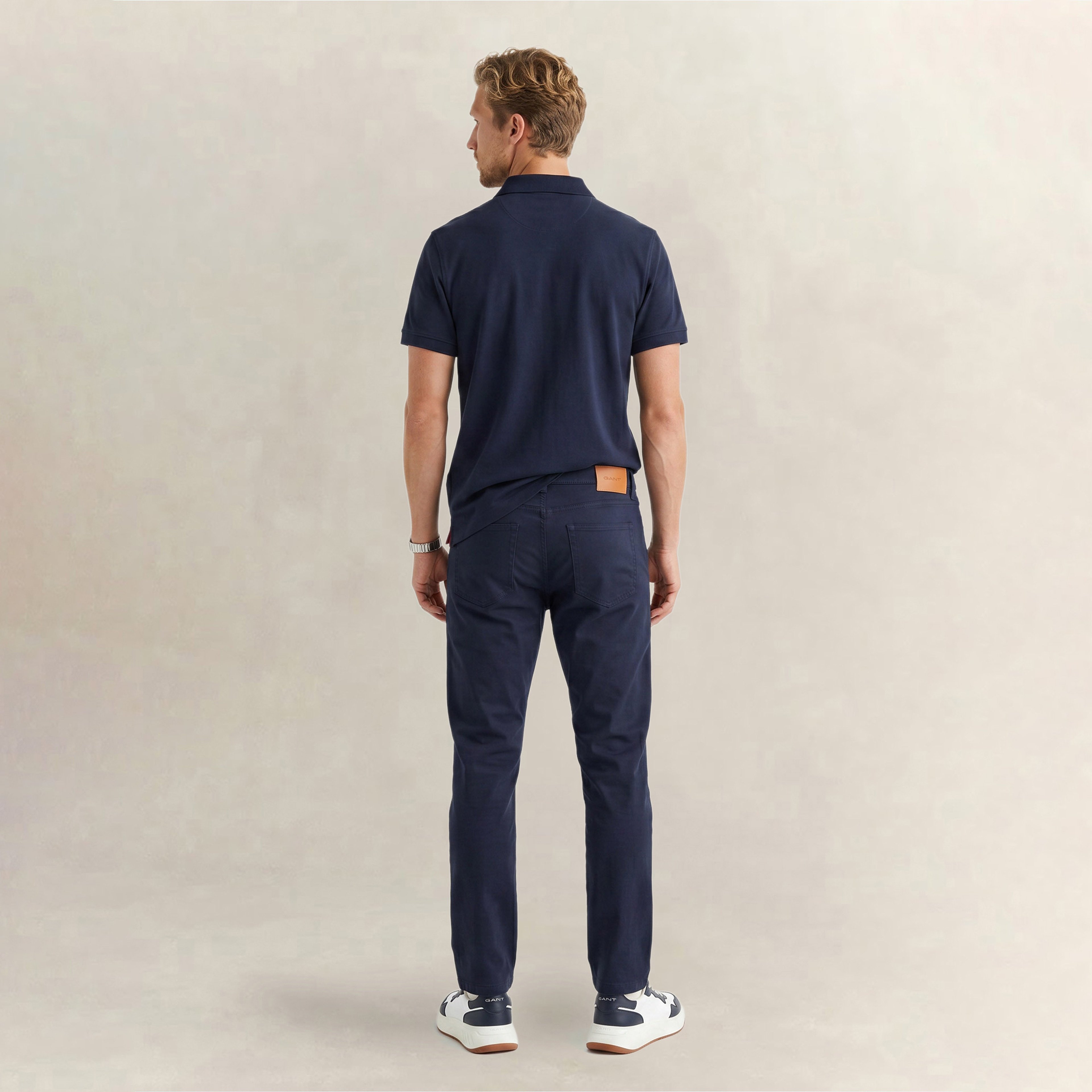 GANT Erkek Lacivert Slim Fit Pantolon