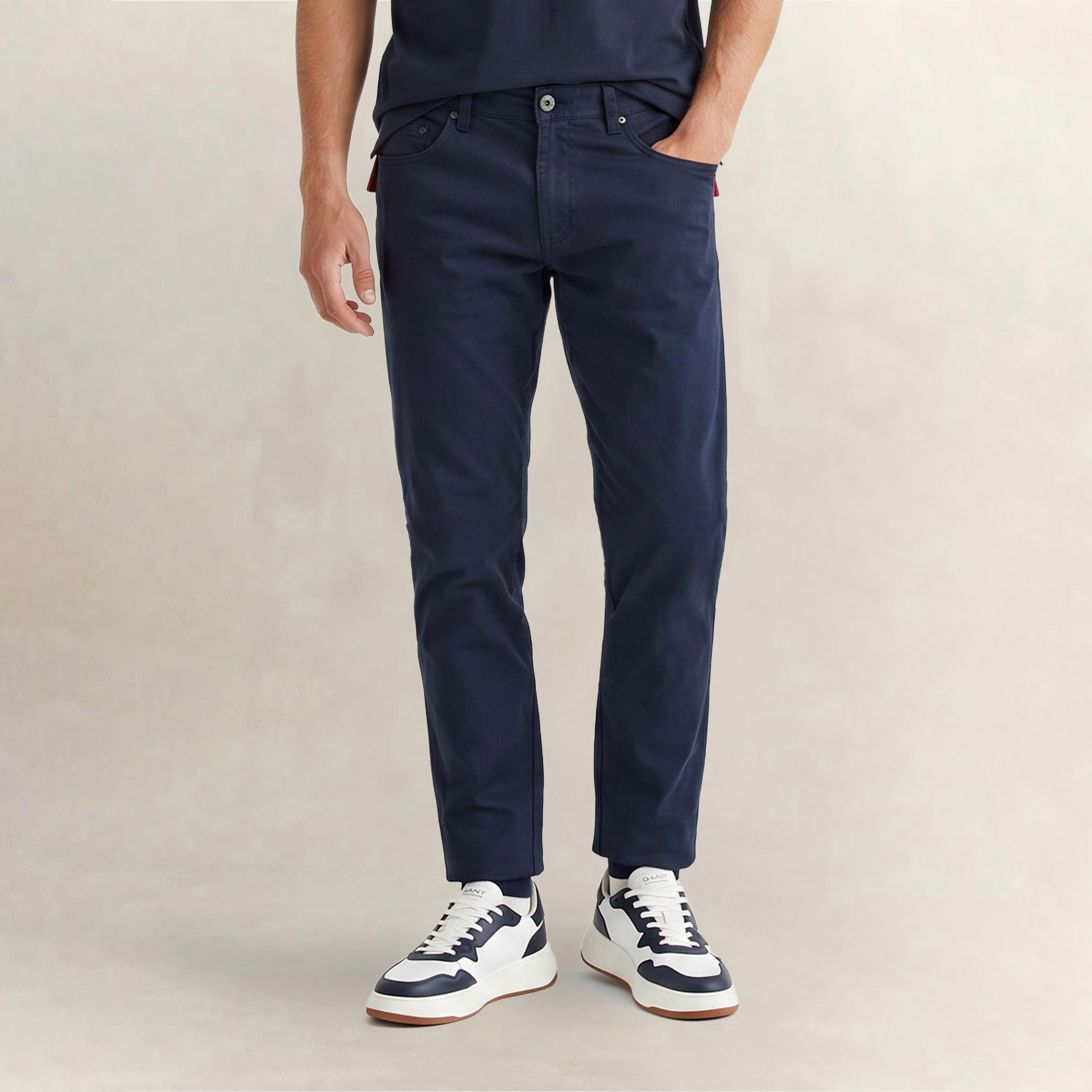 GANT Erkek Lacivert Slim Fit Pantolon