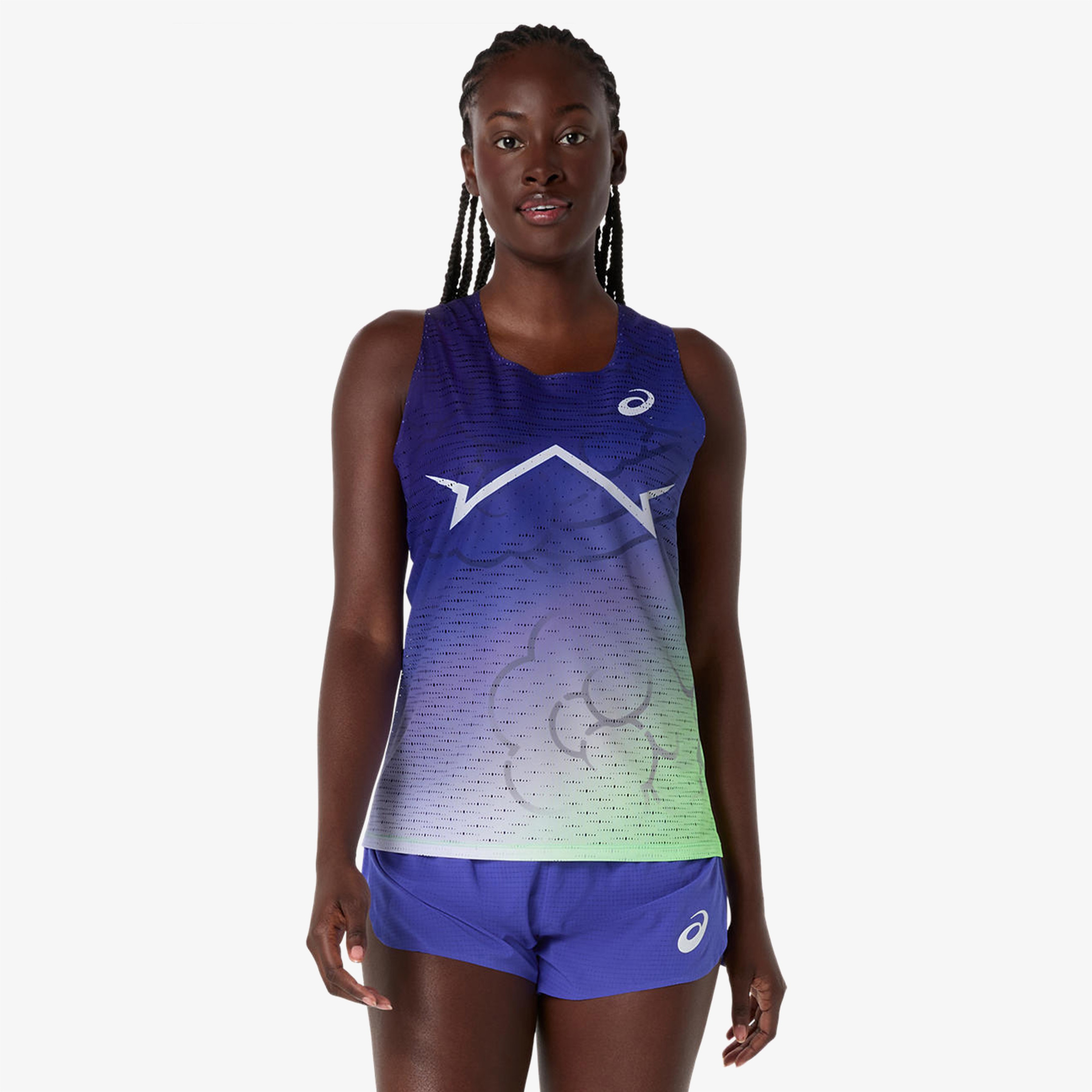 Asics Metaspeed Singlet Kadın Lacivert Koşu T-Shirt