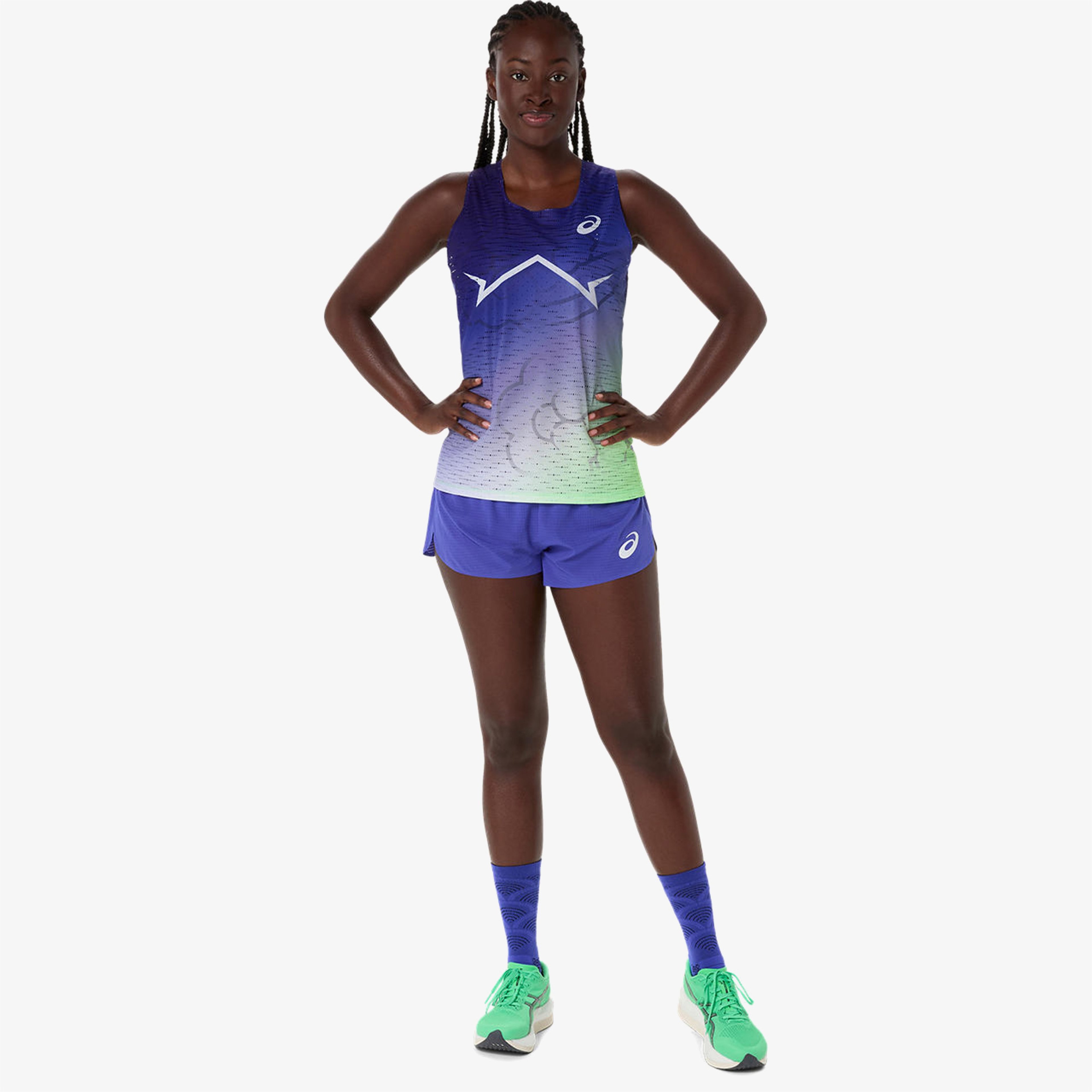 Asics Metaspeed Singlet Kadın Lacivert Koşu T-Shirt
