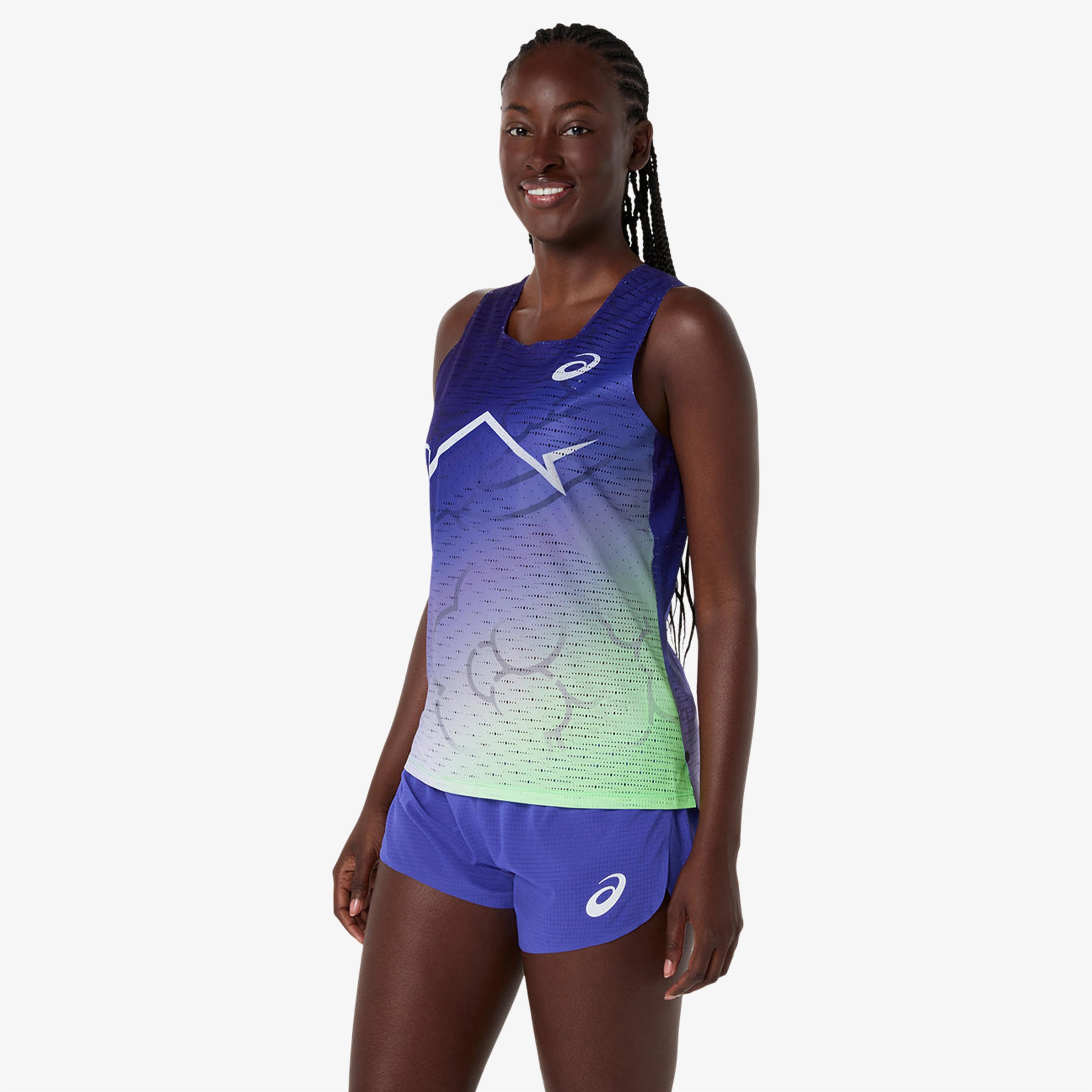Asics Metaspeed Singlet Kadın Lacivert Koşu T-Shirt