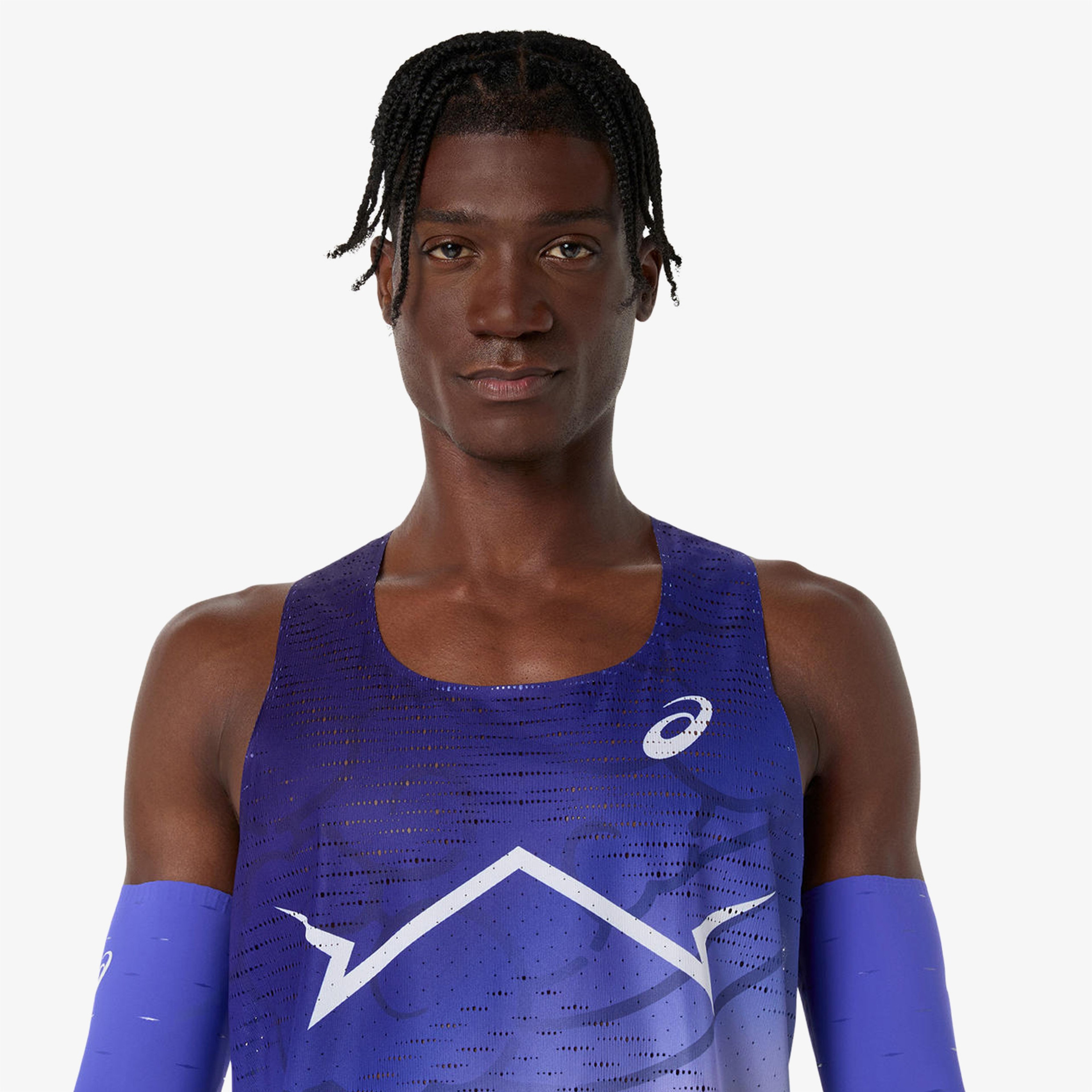 Asics Metaspeed Singlet Erkek Mor Koşu T-Shirt