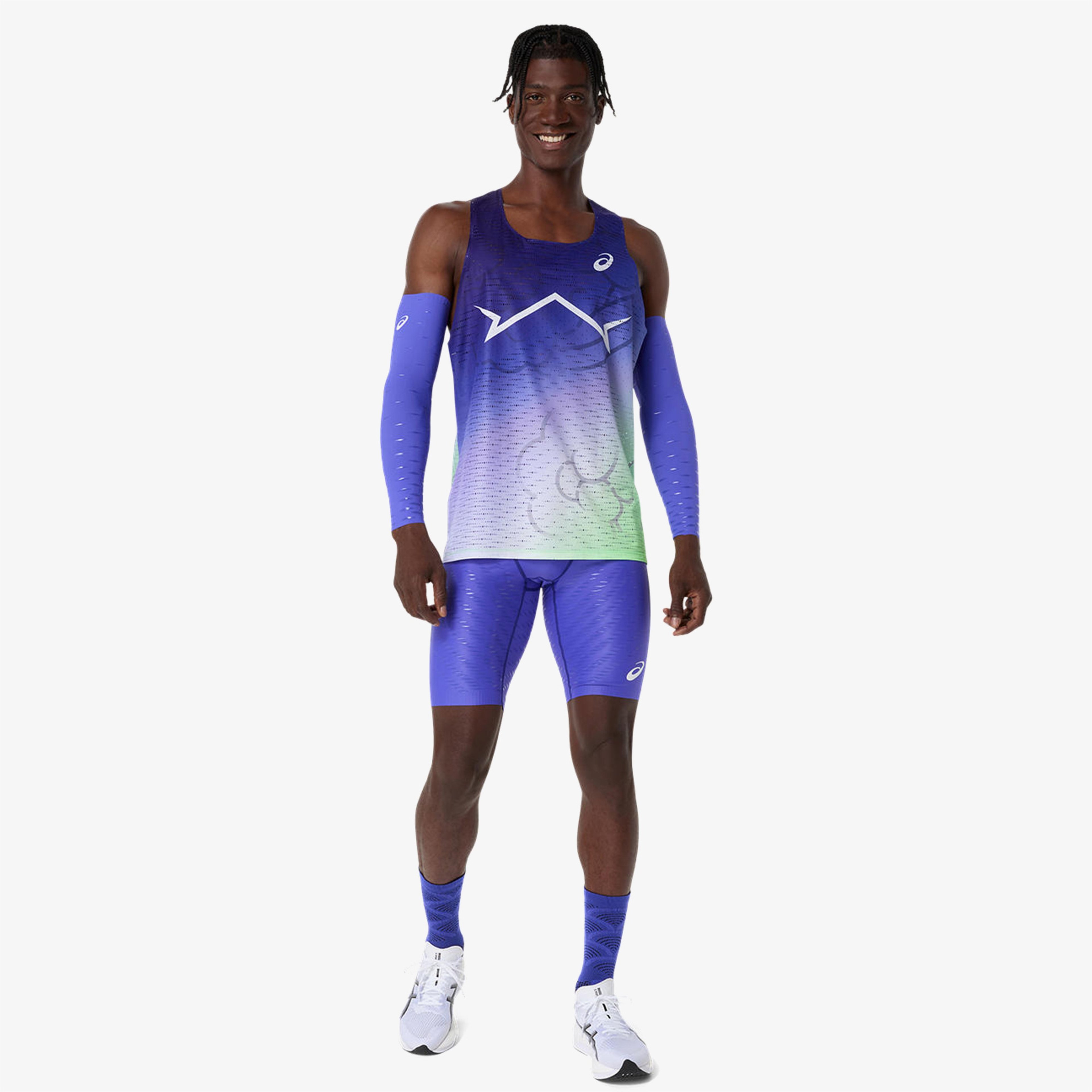Asics Metaspeed Singlet Erkek Mor Koşu T-Shirt