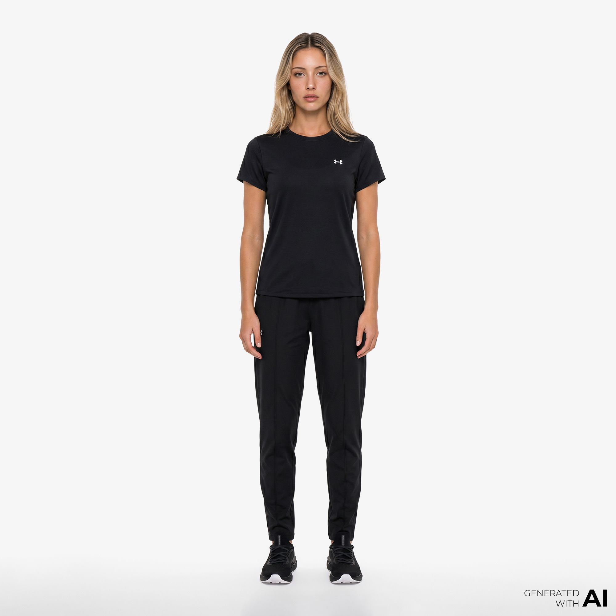 Under Armour Motion Fitted Ss Emea Kadın Siyah Antrenman T-Shirt