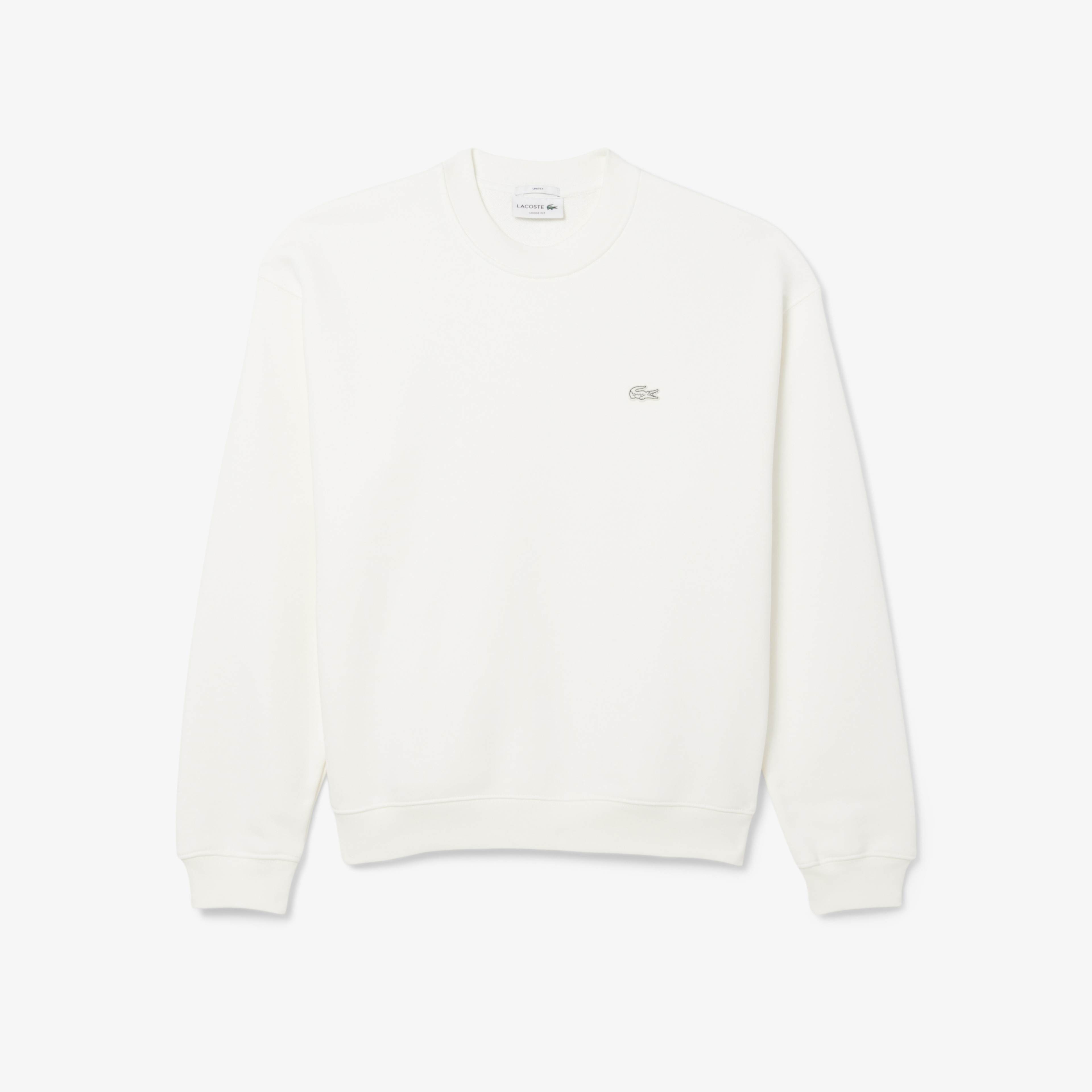Lacoste Loose Fit Erkek Beyaz Sweatshirt