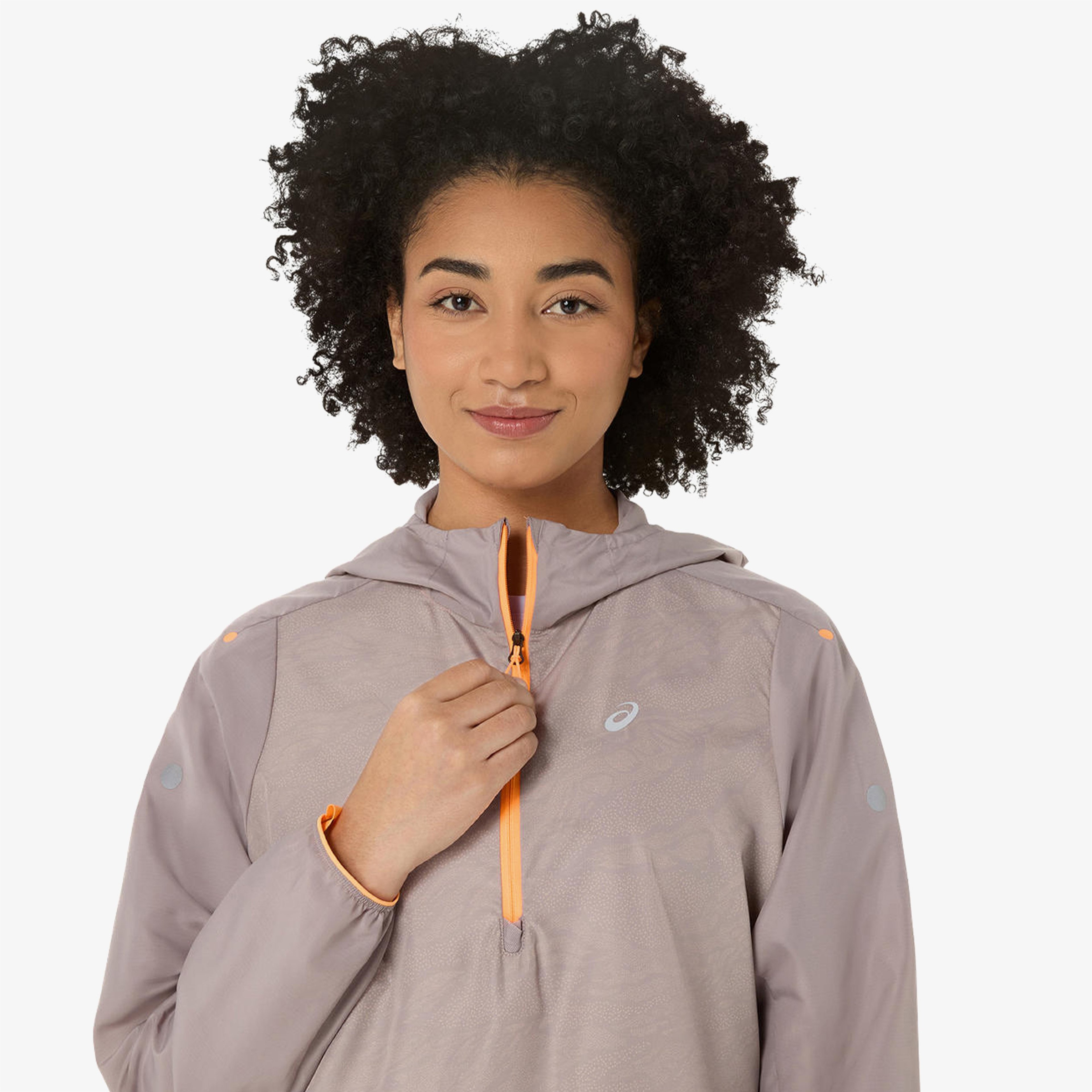 Asics Fujitrail Packable Windbreaker Kadın Gri Ceket