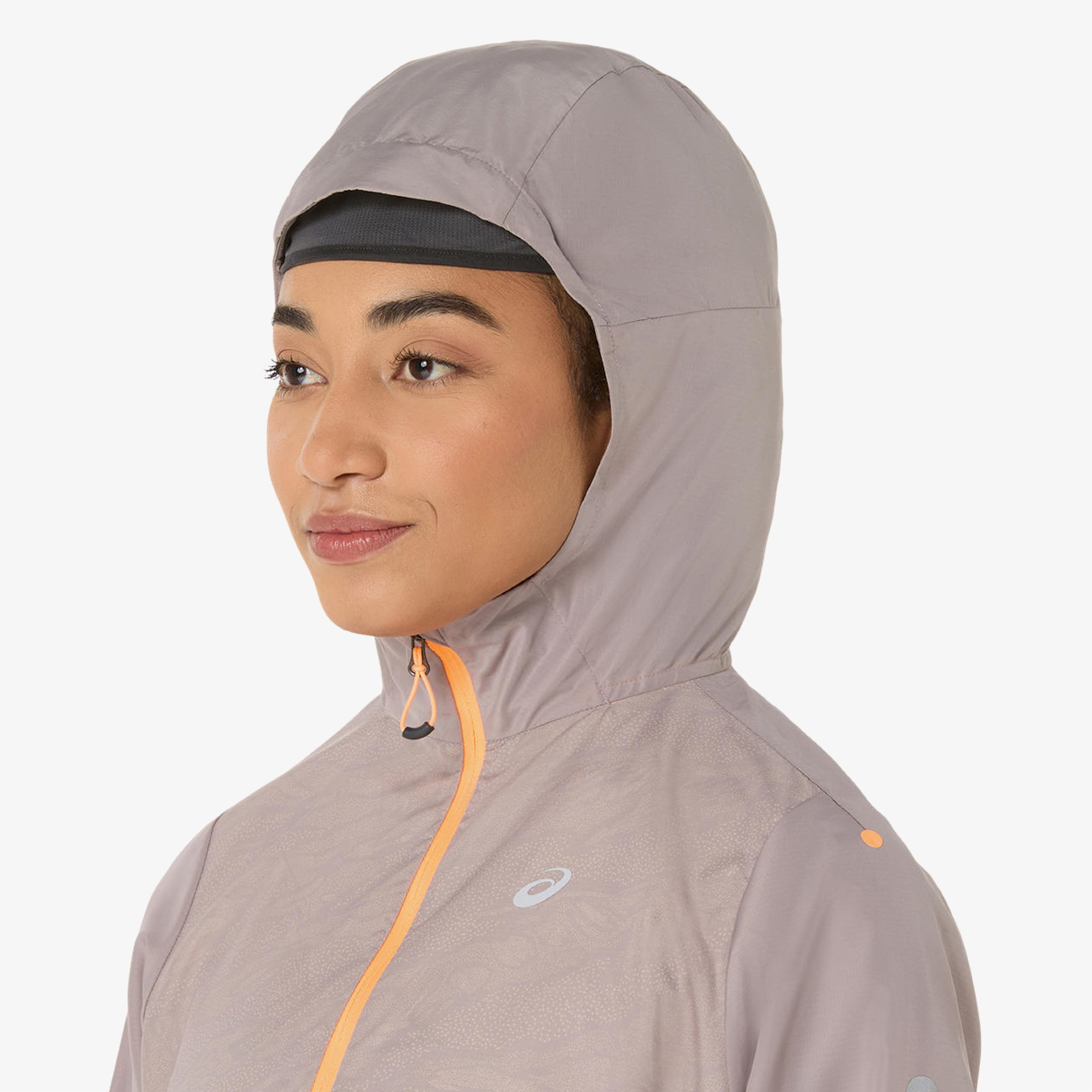 Asics Fujitrail Packable Windbreaker Kadın Gri Ceket