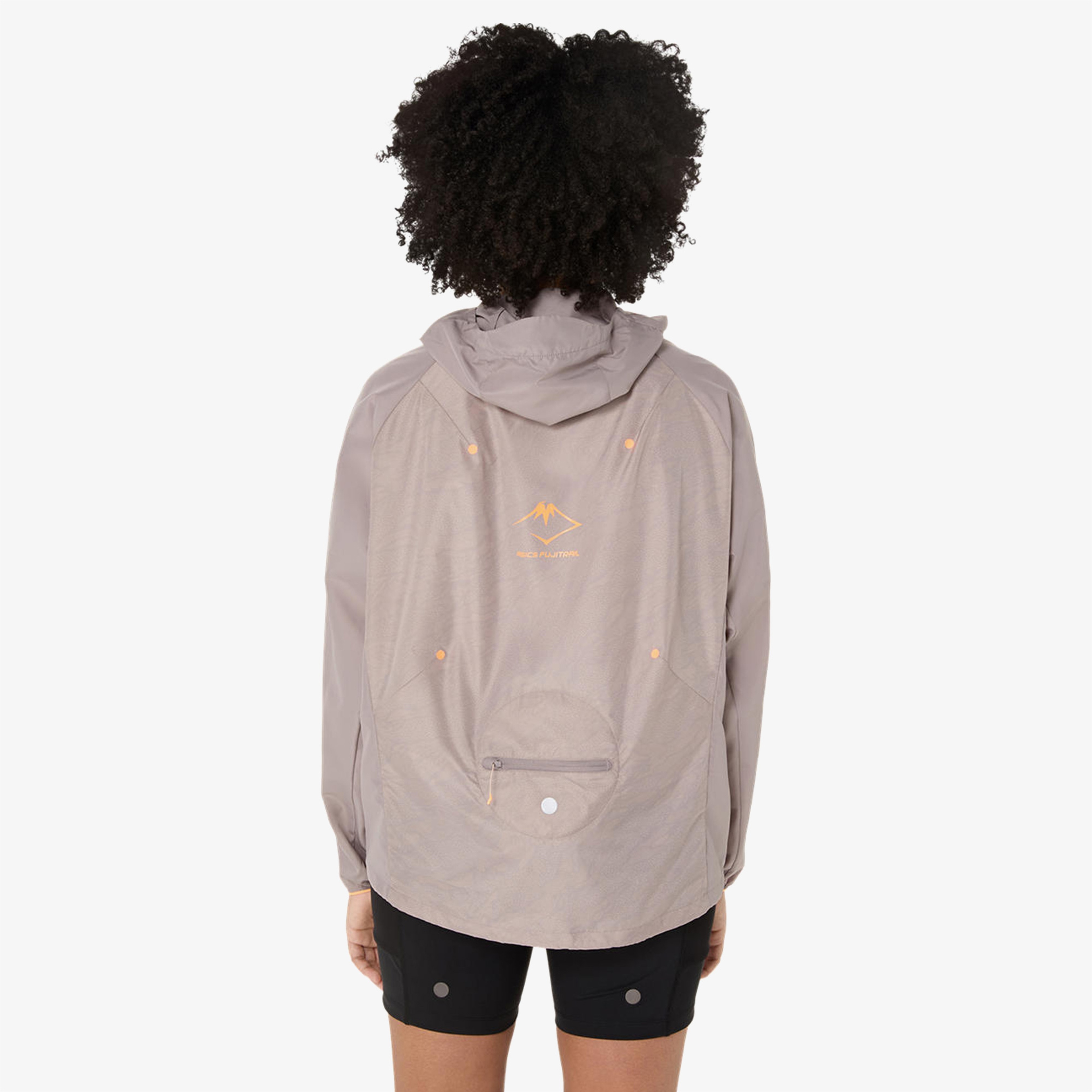 Asics Fujitrail Packable Windbreaker Kadın Gri Ceket