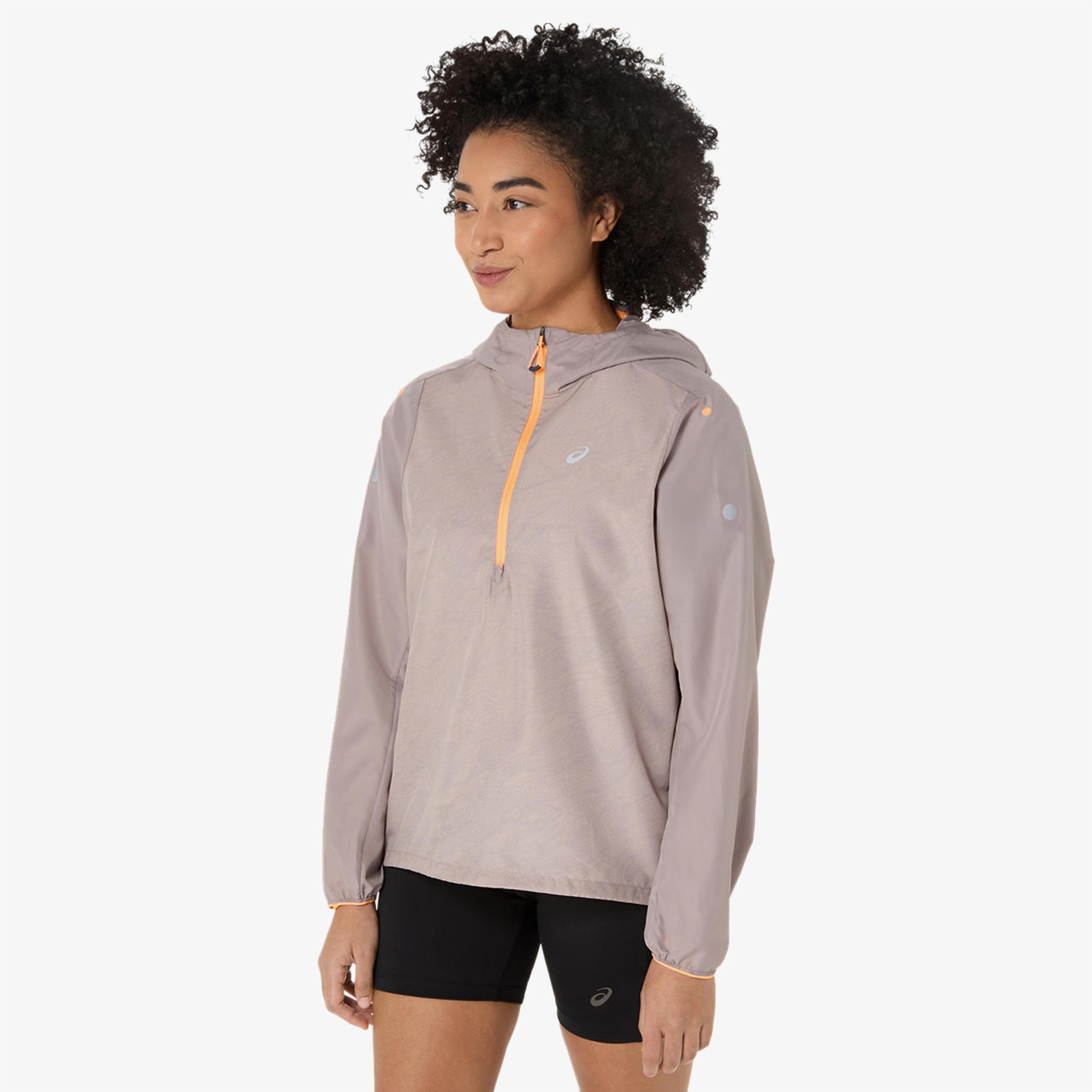 Asics Fujitrail Packable Windbreaker Kadın Gri Ceket