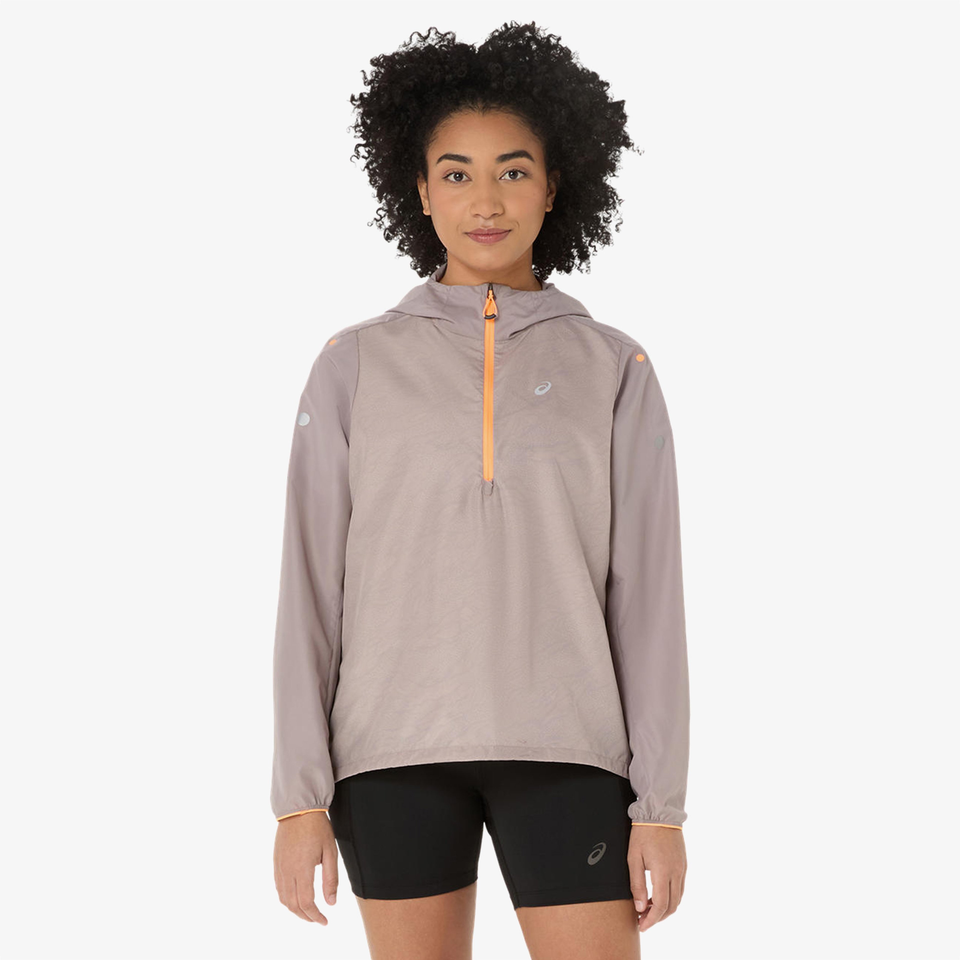 Asics Fujitrail Packable Windbreaker Kadın Gri Ceket