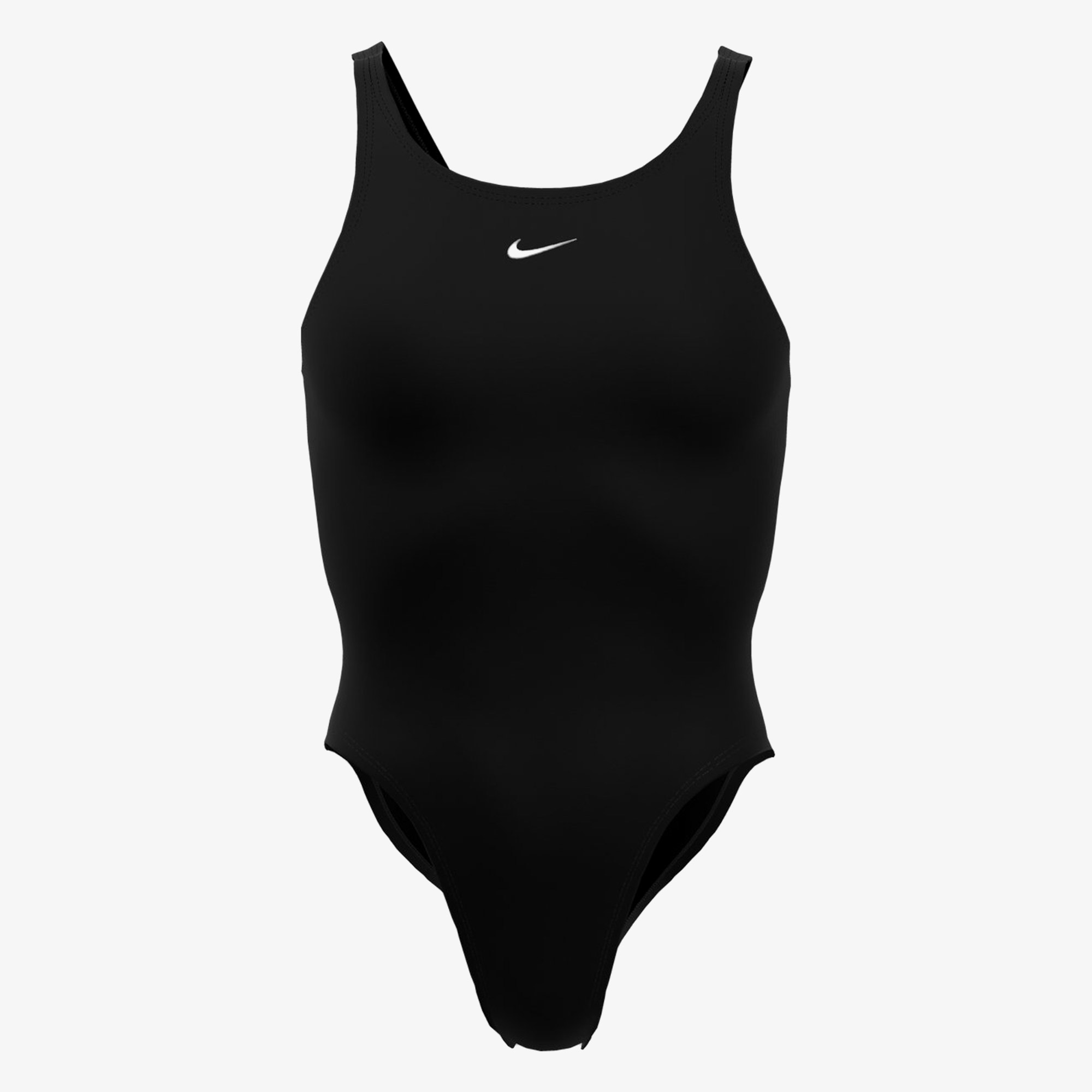 Nike Kadın Düz Renk Tek Parça Siyah Mayo