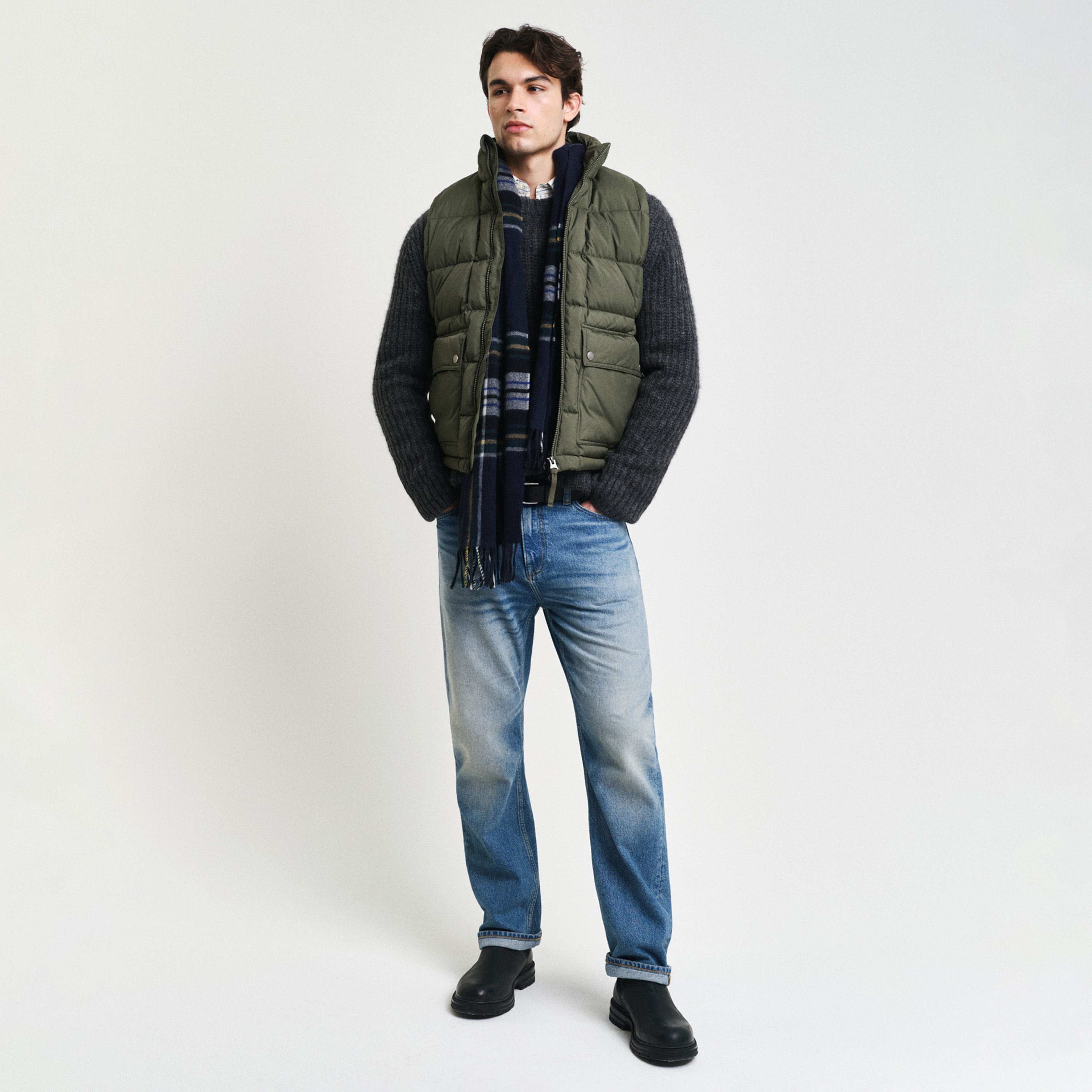 GANT Erkek Yeşil Regular Fit Yelek