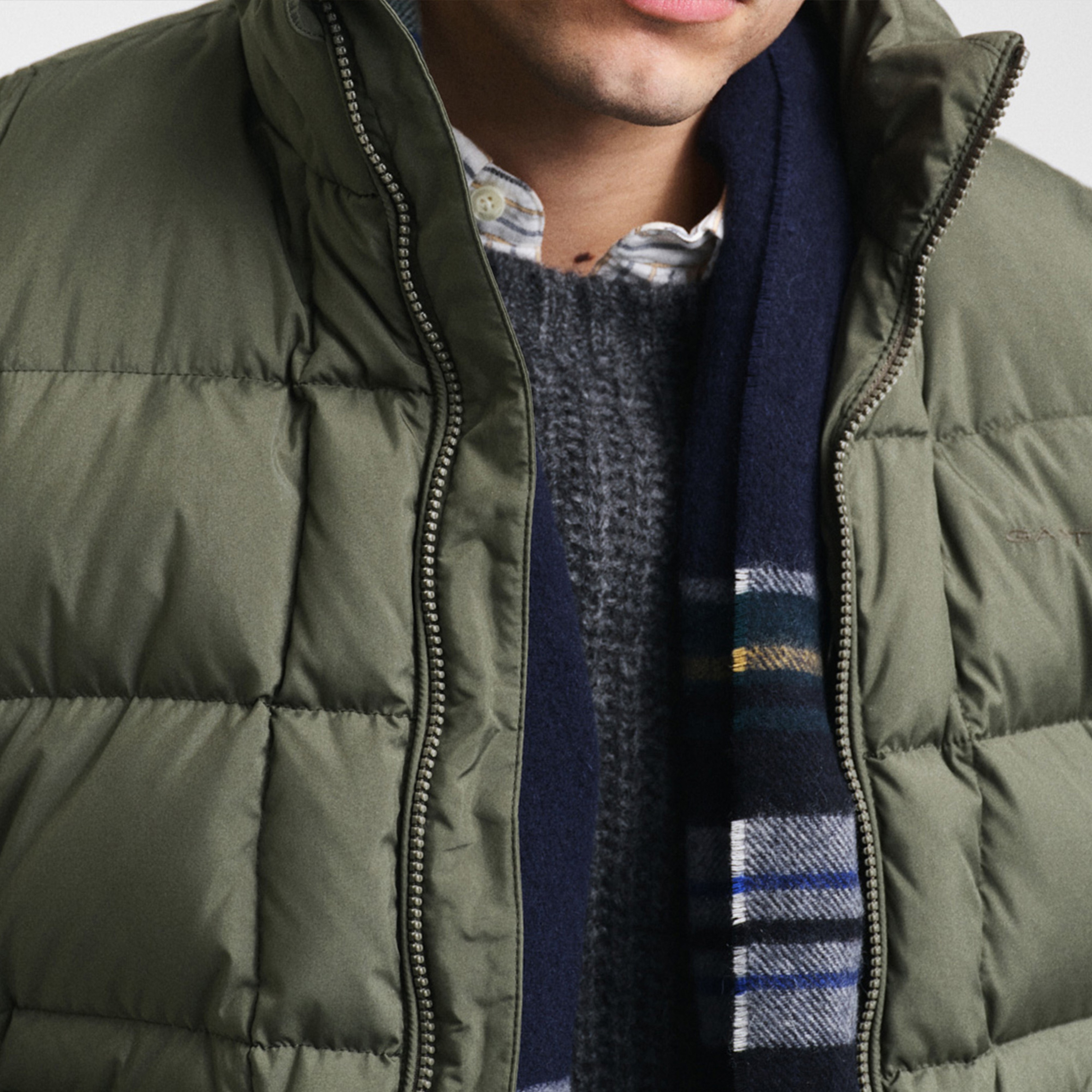 GANT Erkek Yeşil Regular Fit Yelek