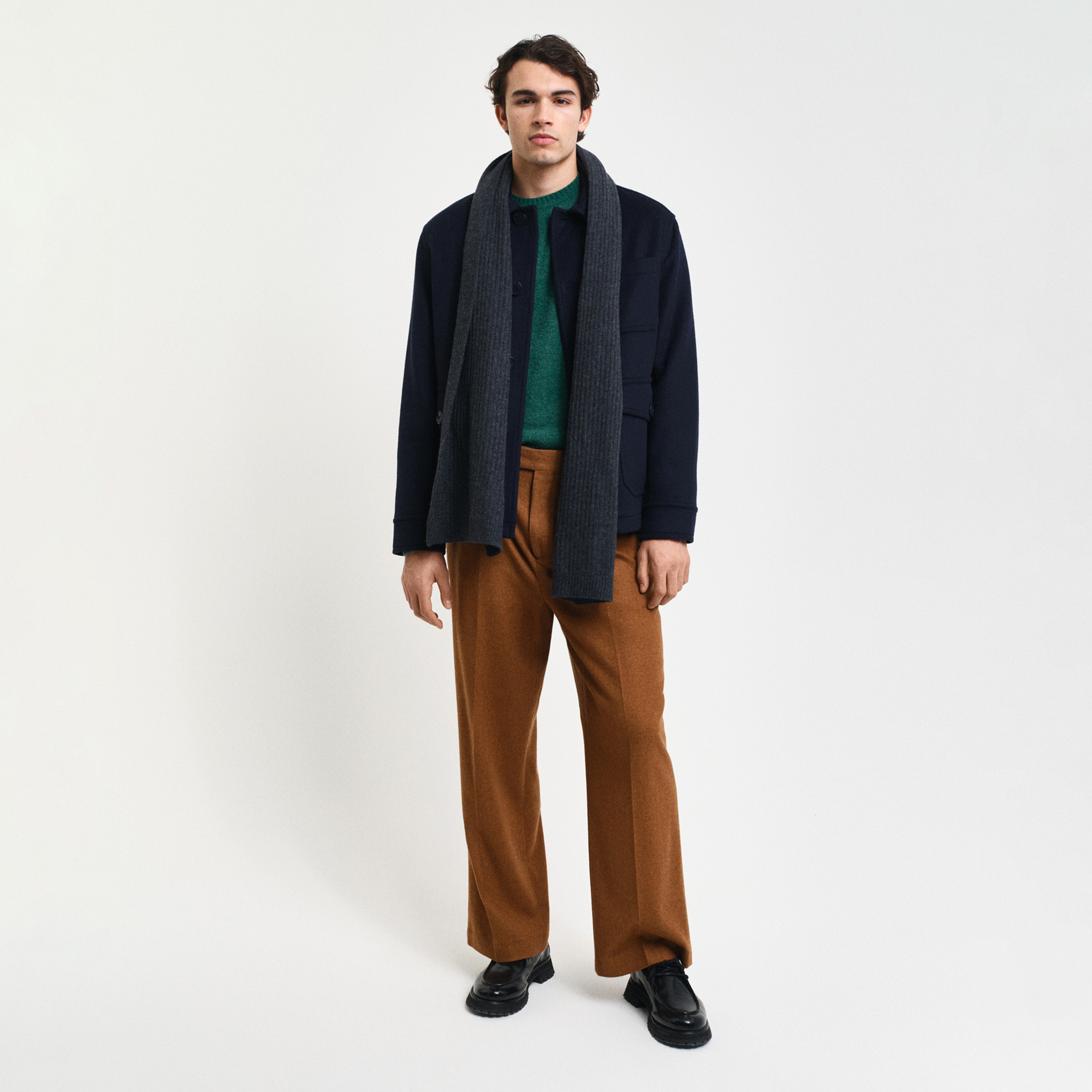 GANT Erkek Yeşil Regular Fit Uzun Kollu Triko
