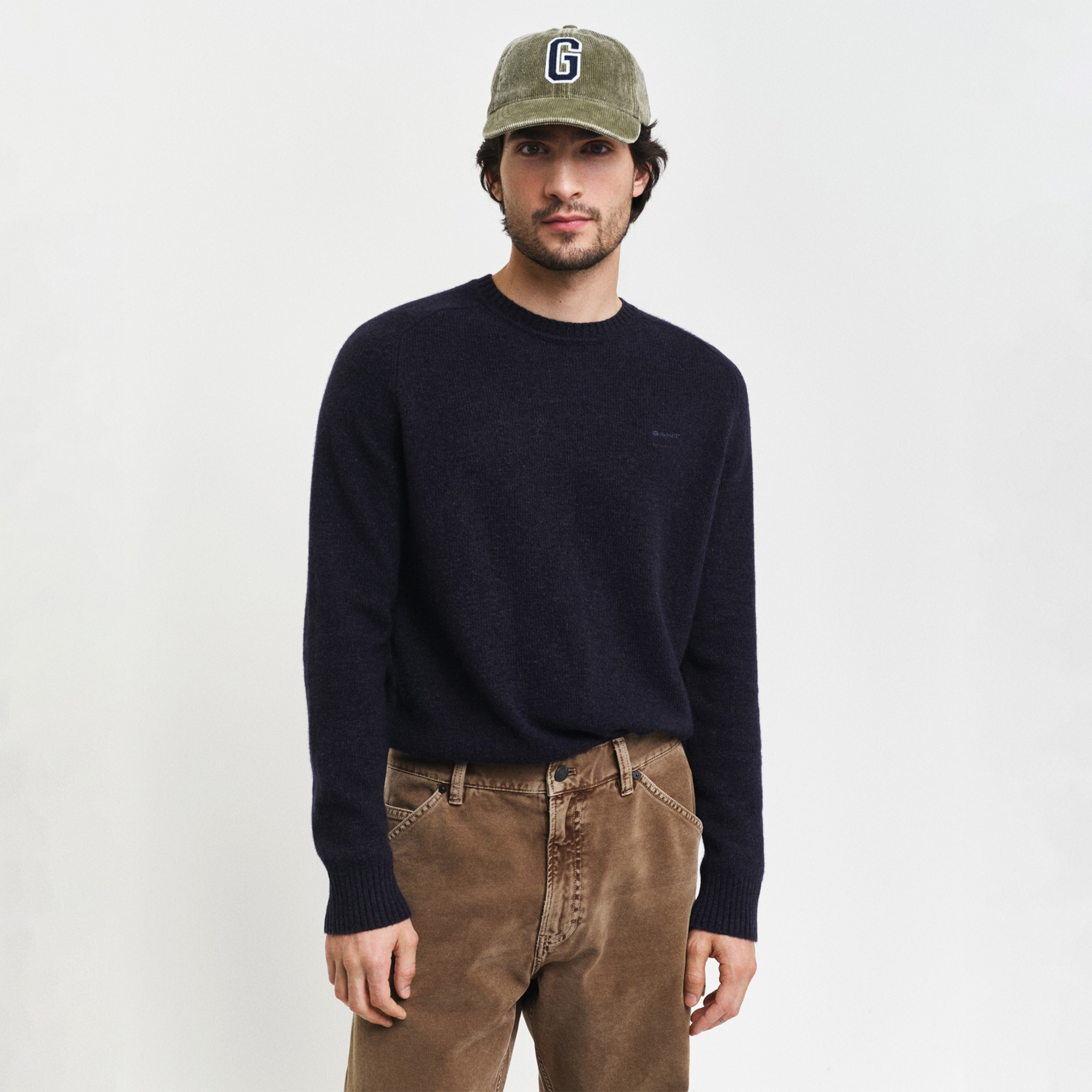 GANT Erkek Lacivert Regular Fit Uzun Kollu Triko