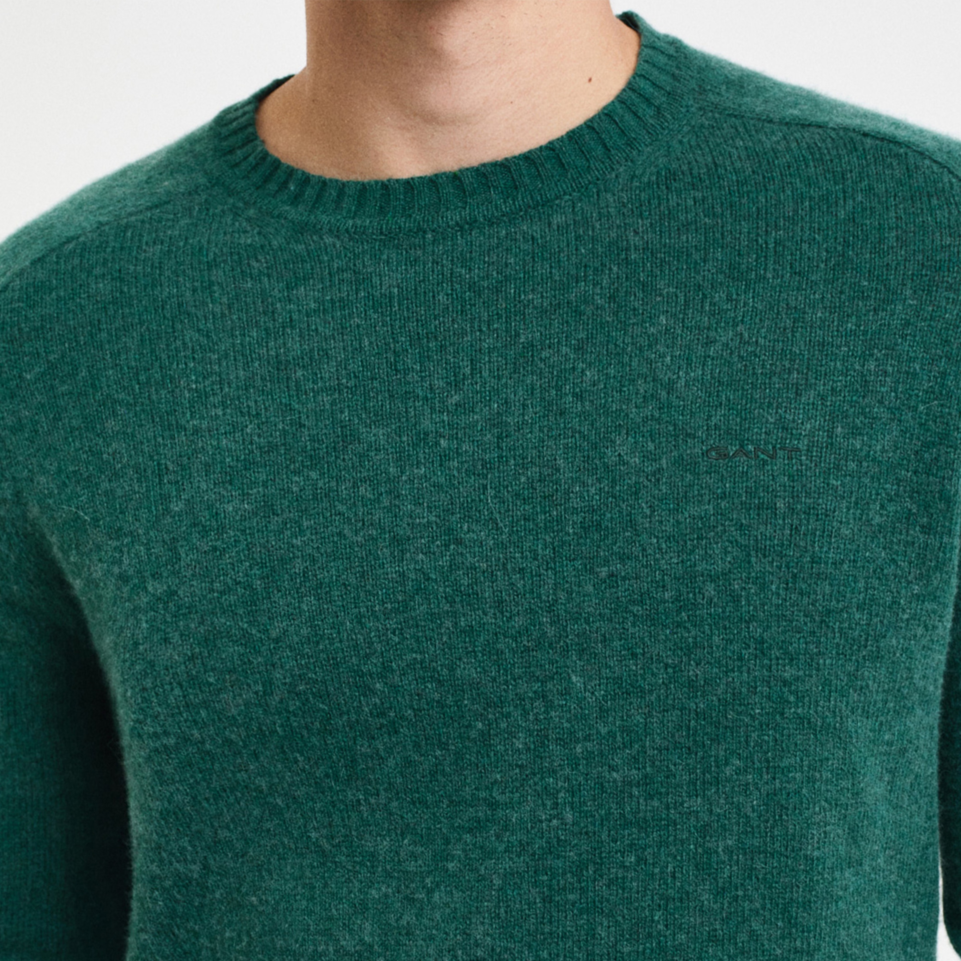 GANT Erkek Yeşil Regular Fit Uzun Kollu Triko