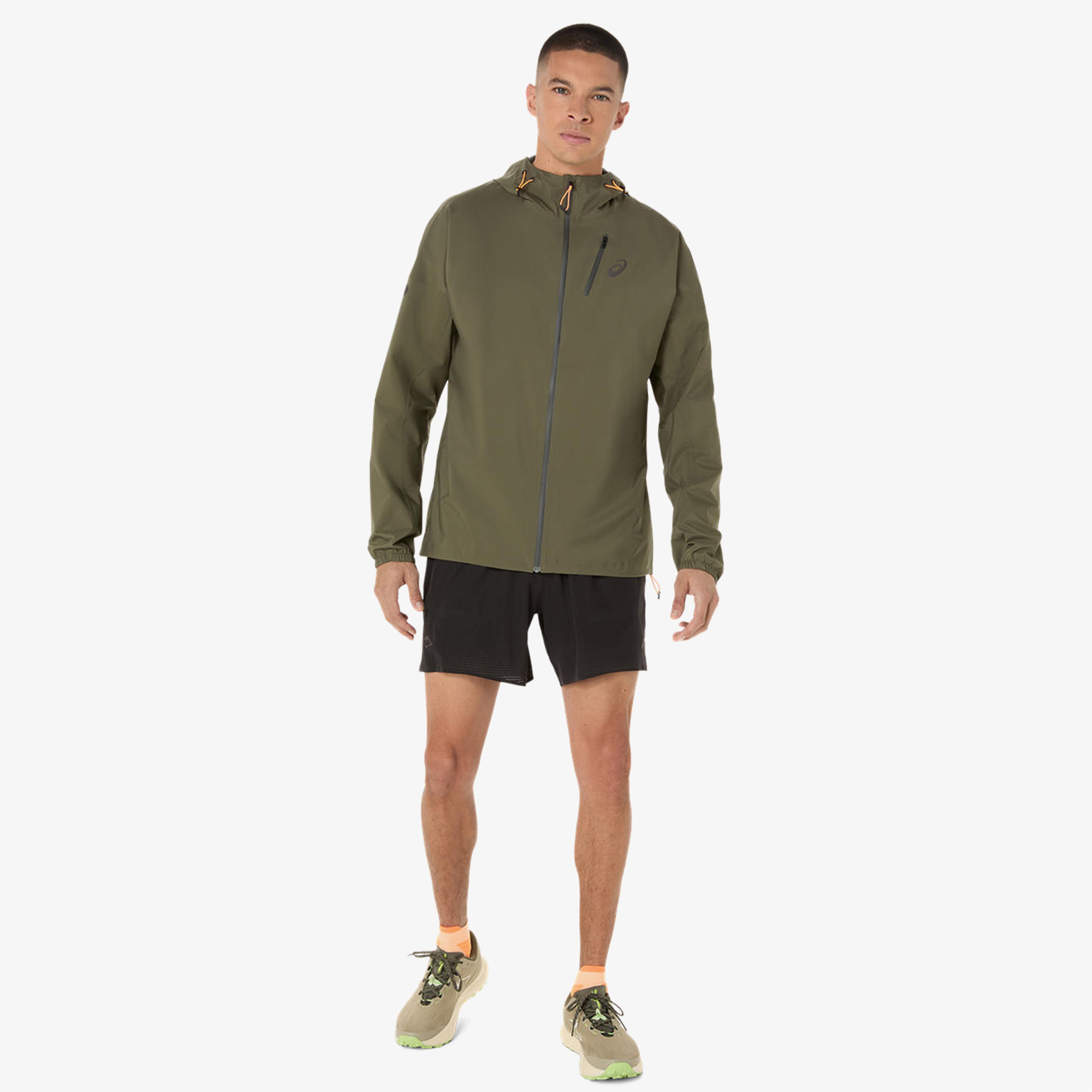 Asics Fujitrail Elite Waterproof Erkek Yeşil Ceket