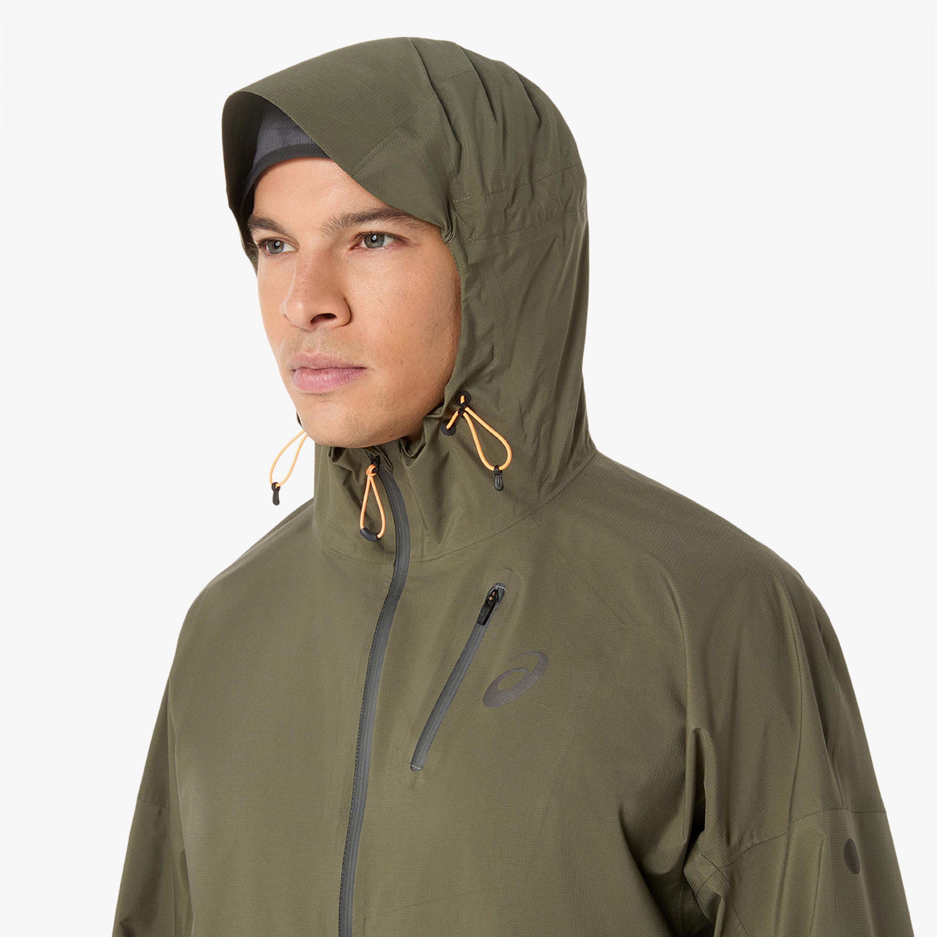Asics Fujitrail Elite Waterproof Erkek Yeşil Ceket