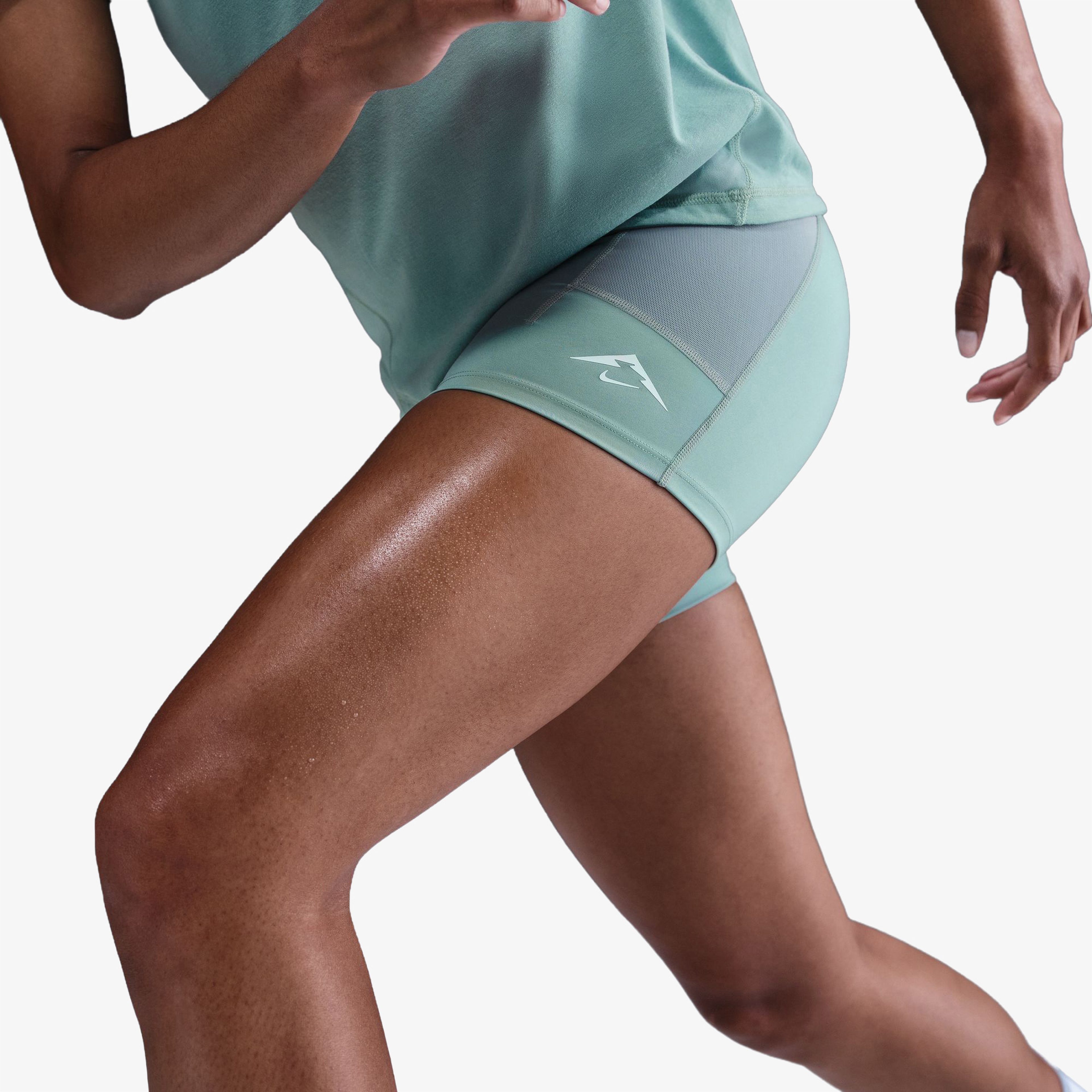 Nike Trail Df Hr 4in Tgt Kadın Yeşil Tayt