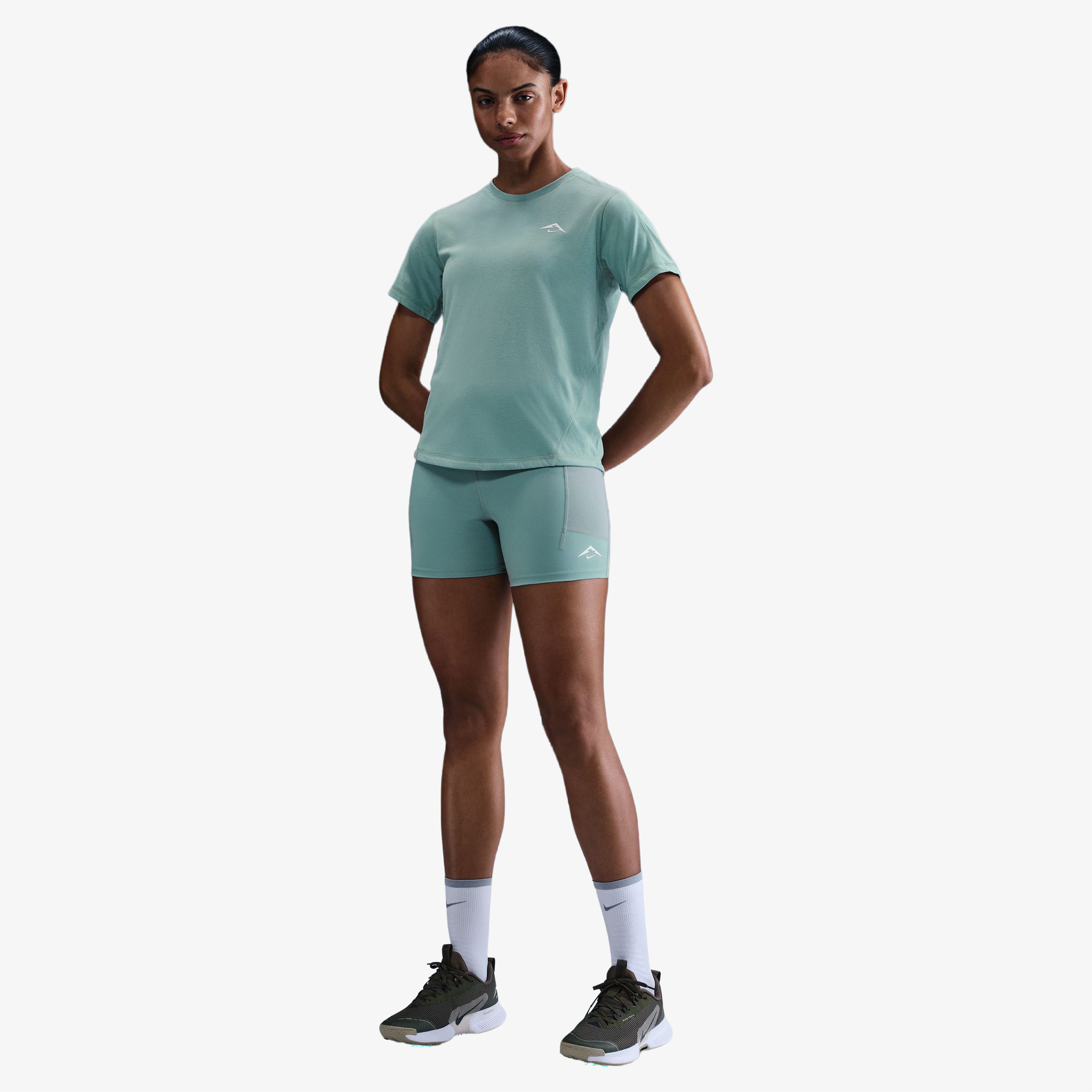 Nike Trail Df Hr 4in Tgt Kadın Yeşil Tayt