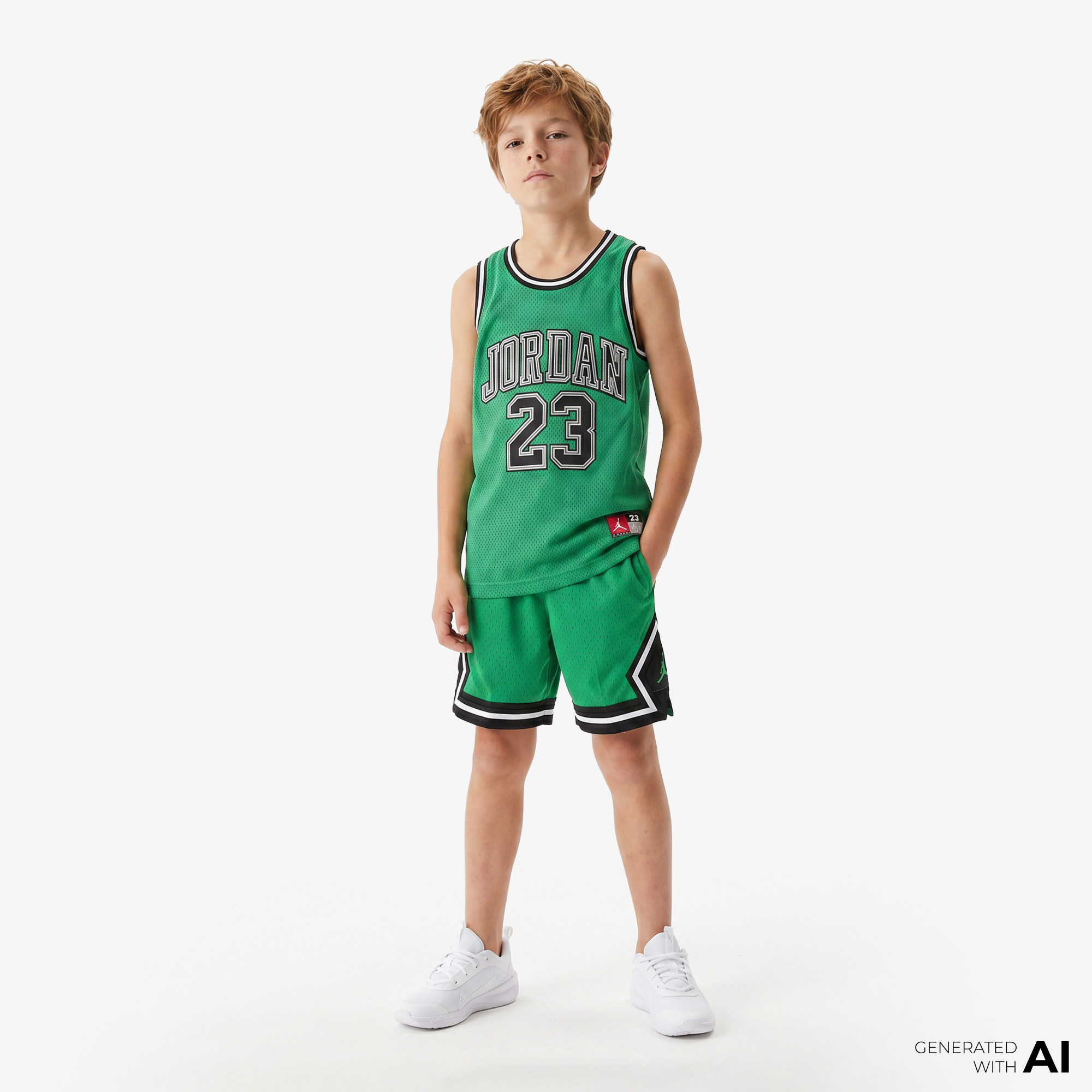 Jordan 23 Çocuk Yeşil Basketbol Kolsuz T-Shirt