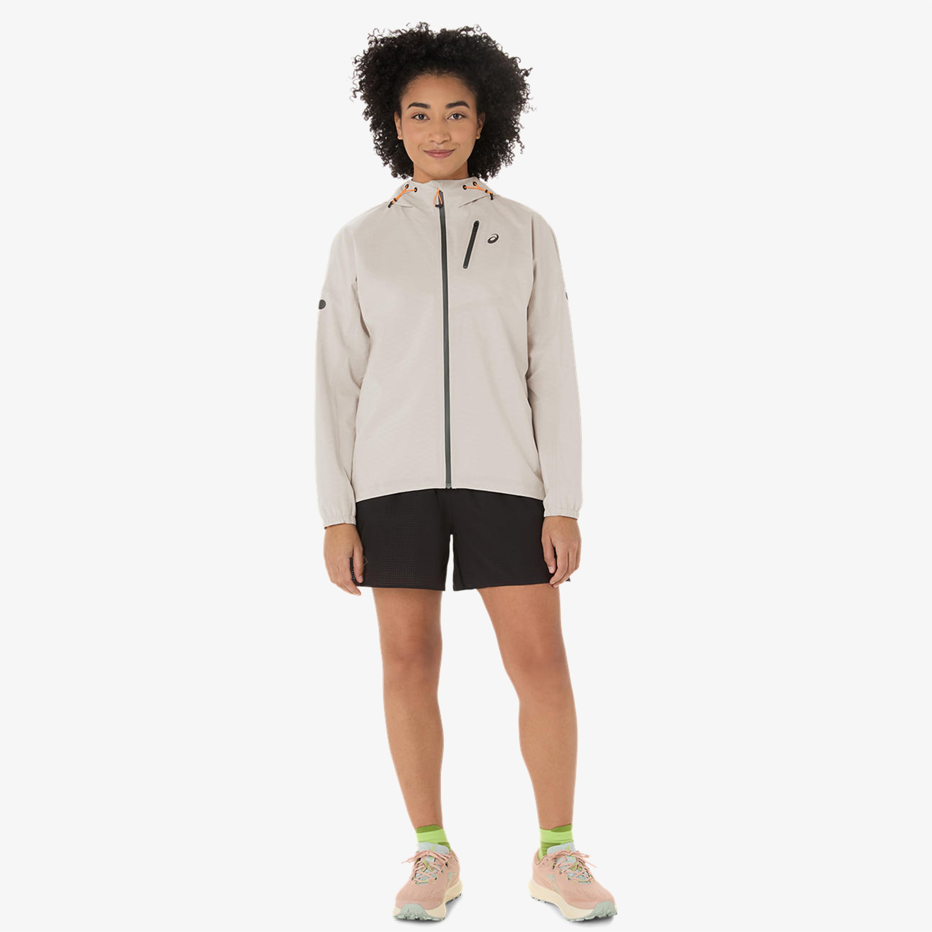 Asics Fujitrail Elite Waterproof Kadın Beyaz Ceket