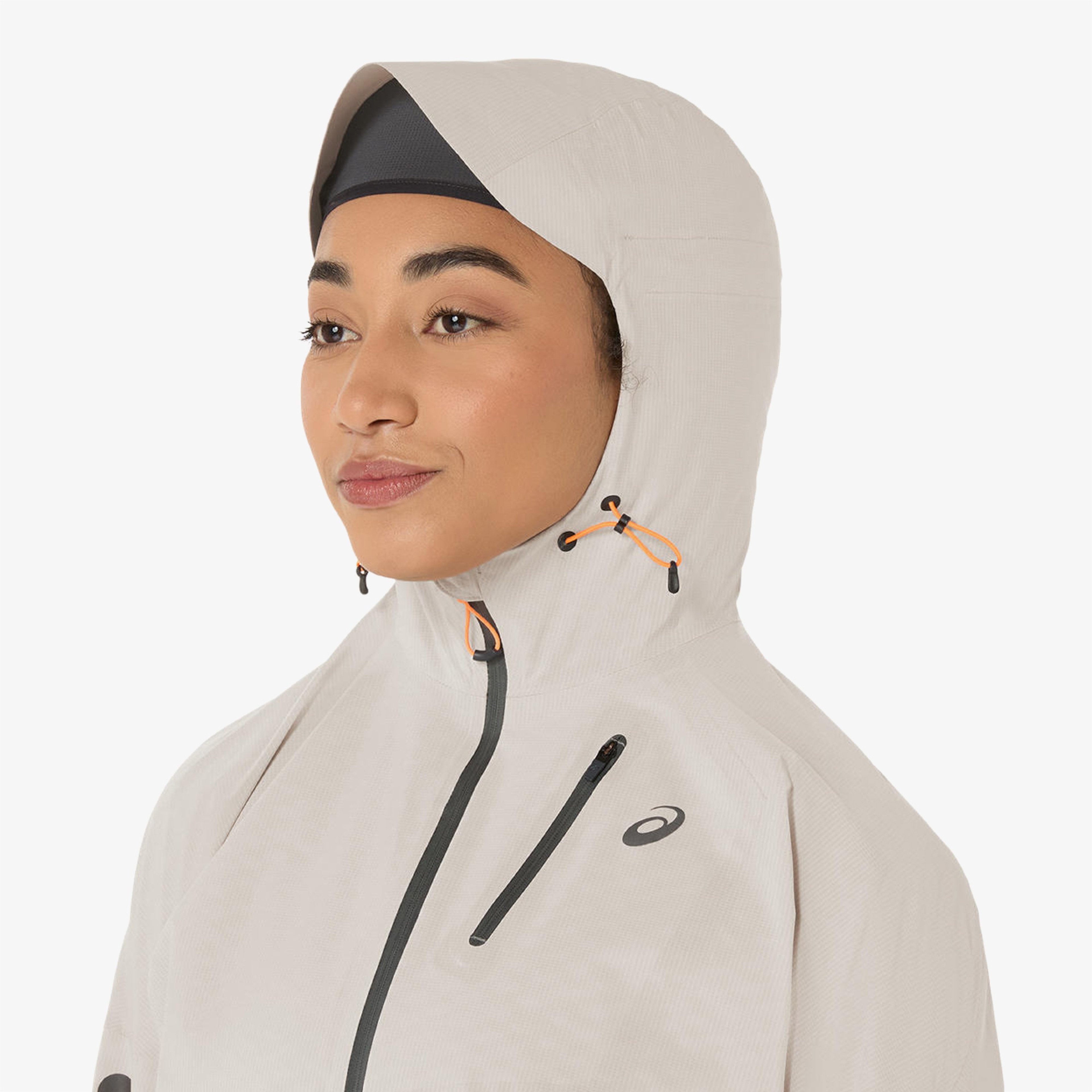 Asics Fujitrail Elite Waterproof Kadın Beyaz Ceket