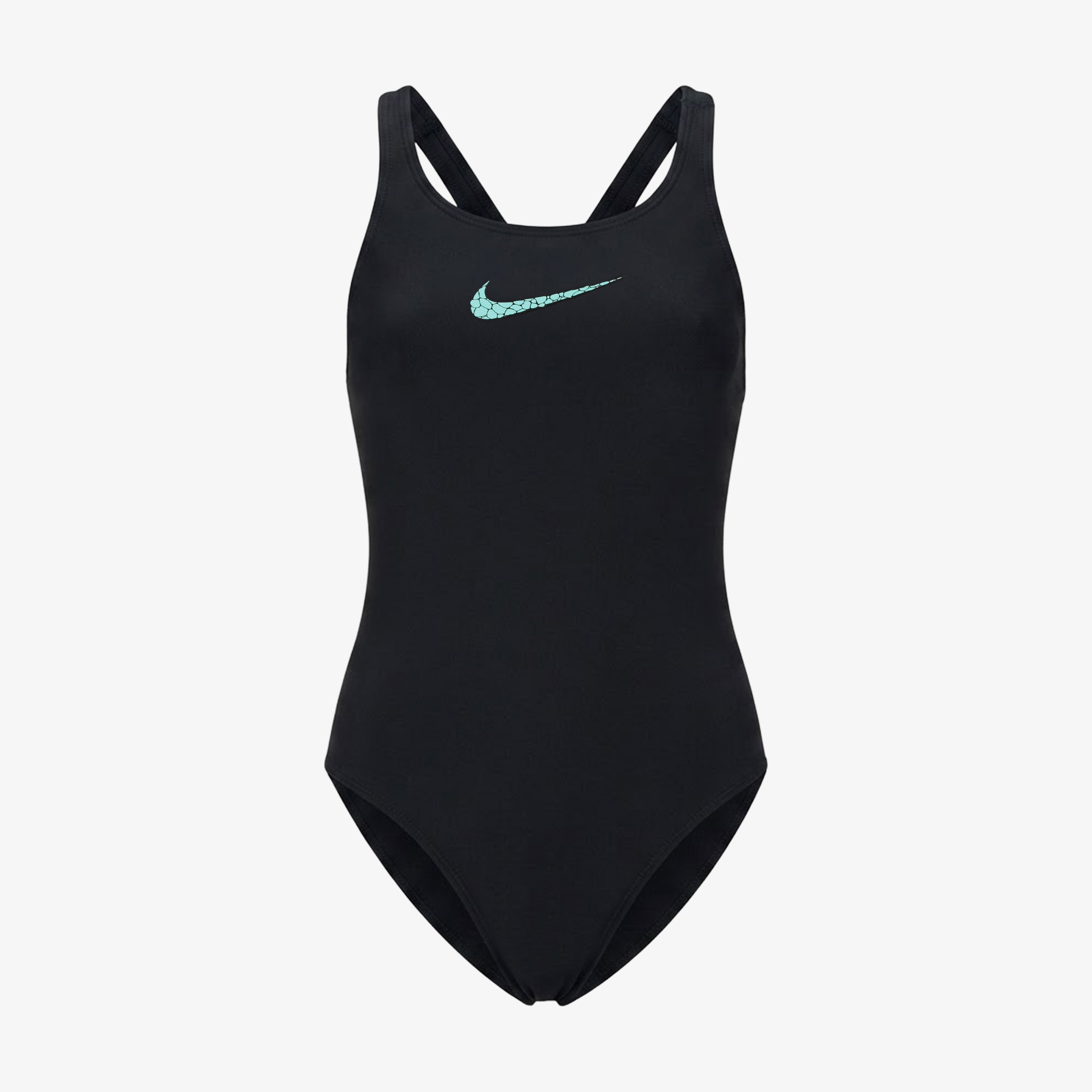 Nike Swim Logo Graphic Fastback Kadın Siyah Mayo