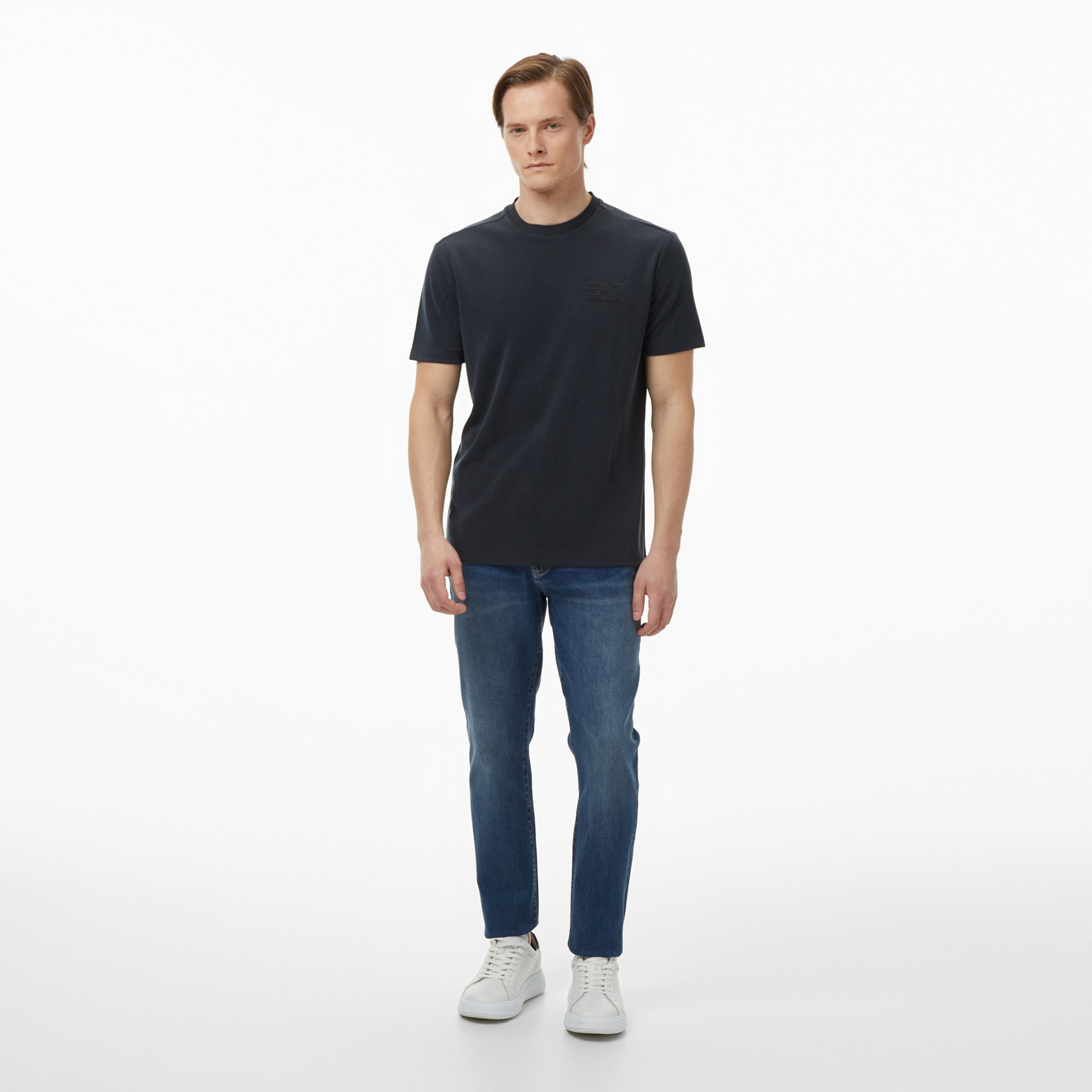 EA7 Regular Fit Erkek Siyah T-Shirt