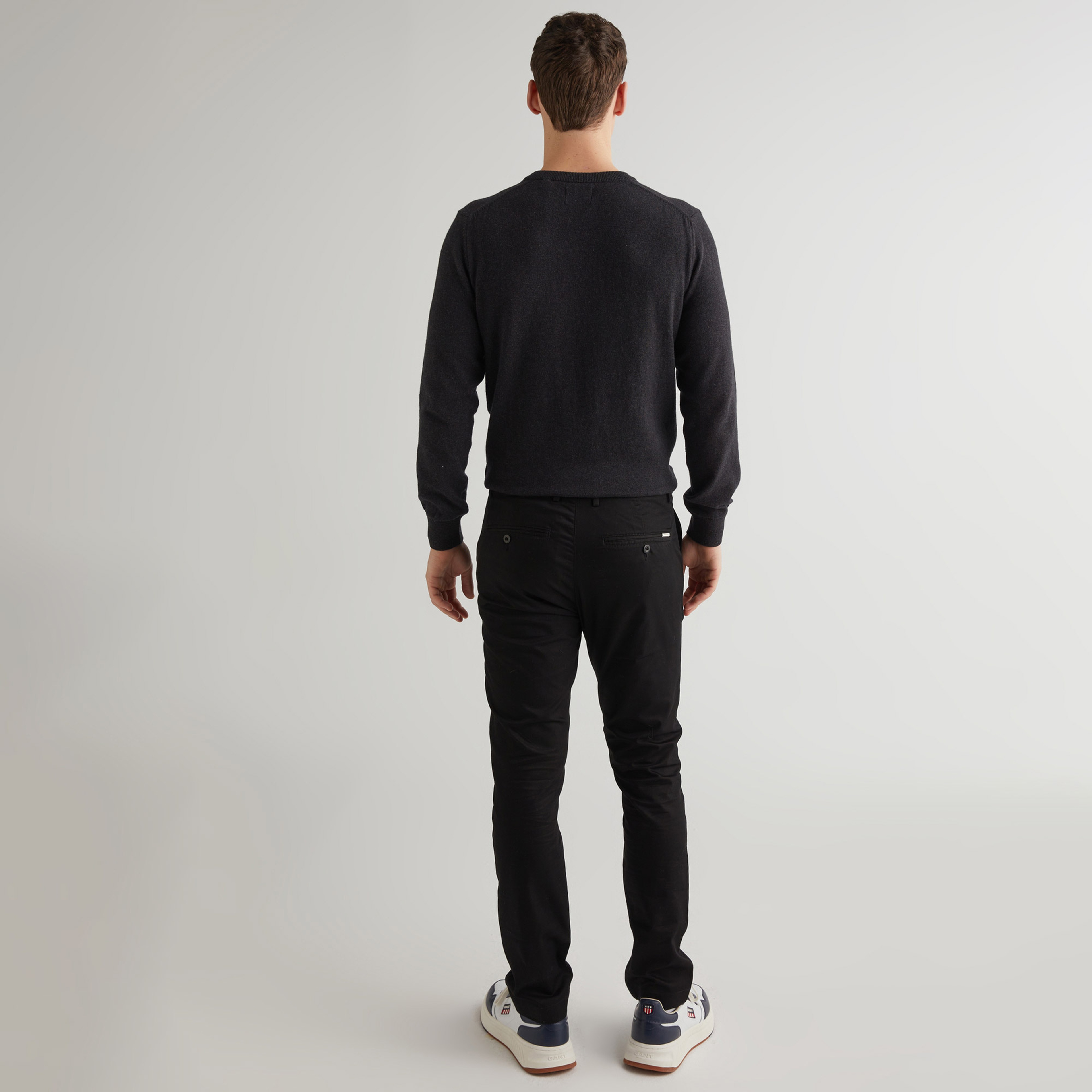 GANT Erkek Siyah Slim Fit Pantolon