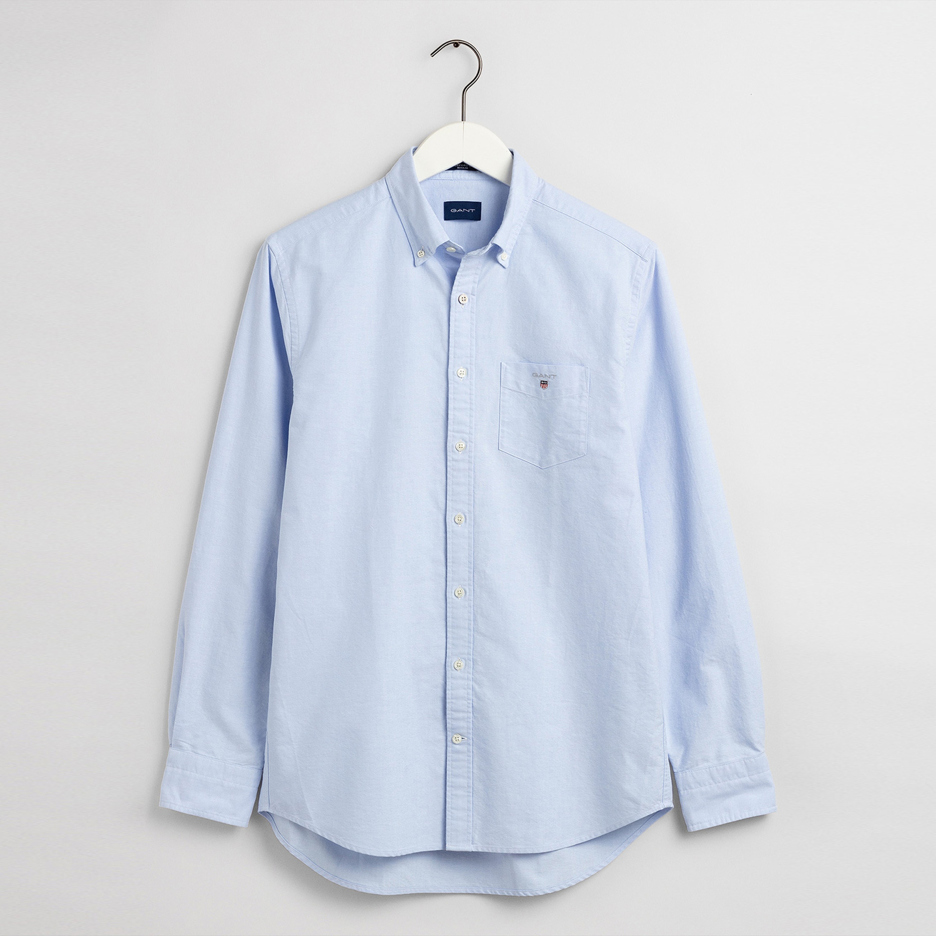 GANT Erkek Mavi Regular Fit Düğmeli Yaka Oxford Gömlek