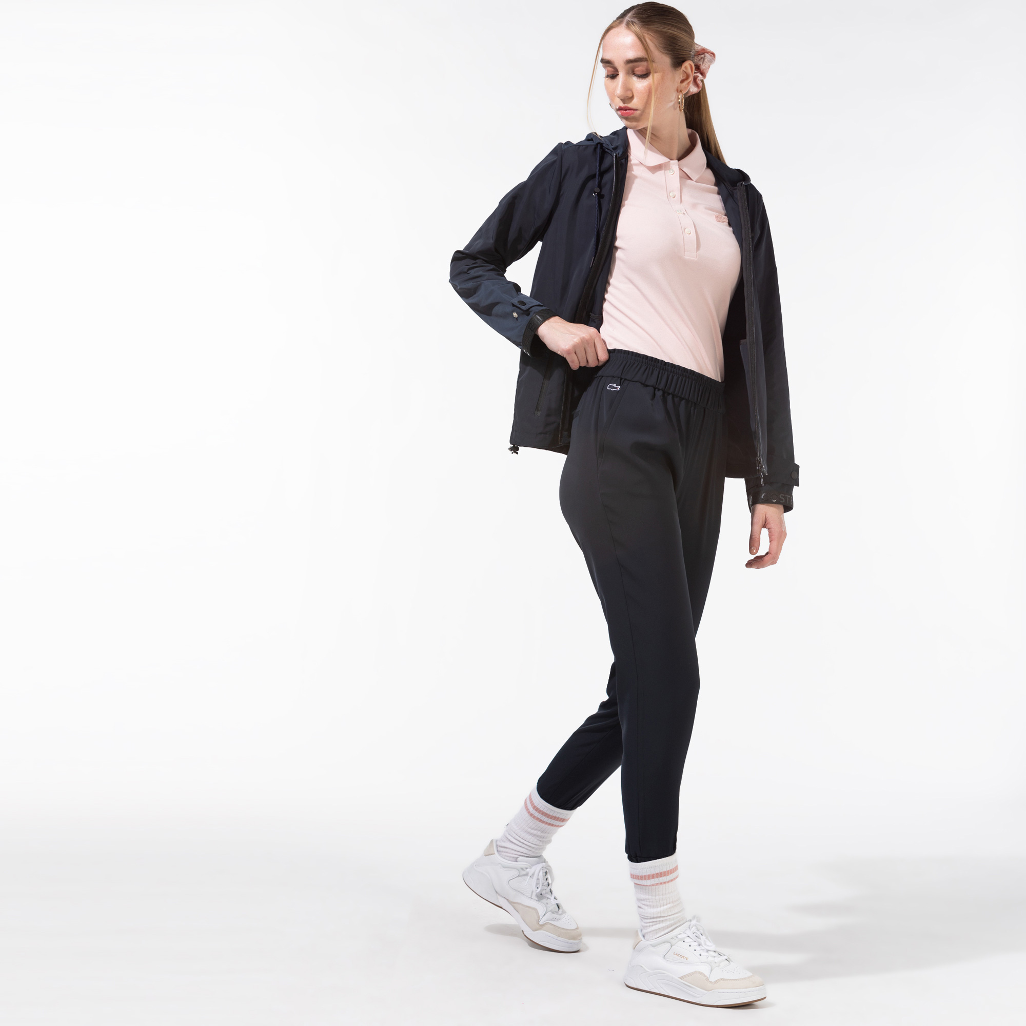 Kadın Tapered Fit Lacivert Pantolon