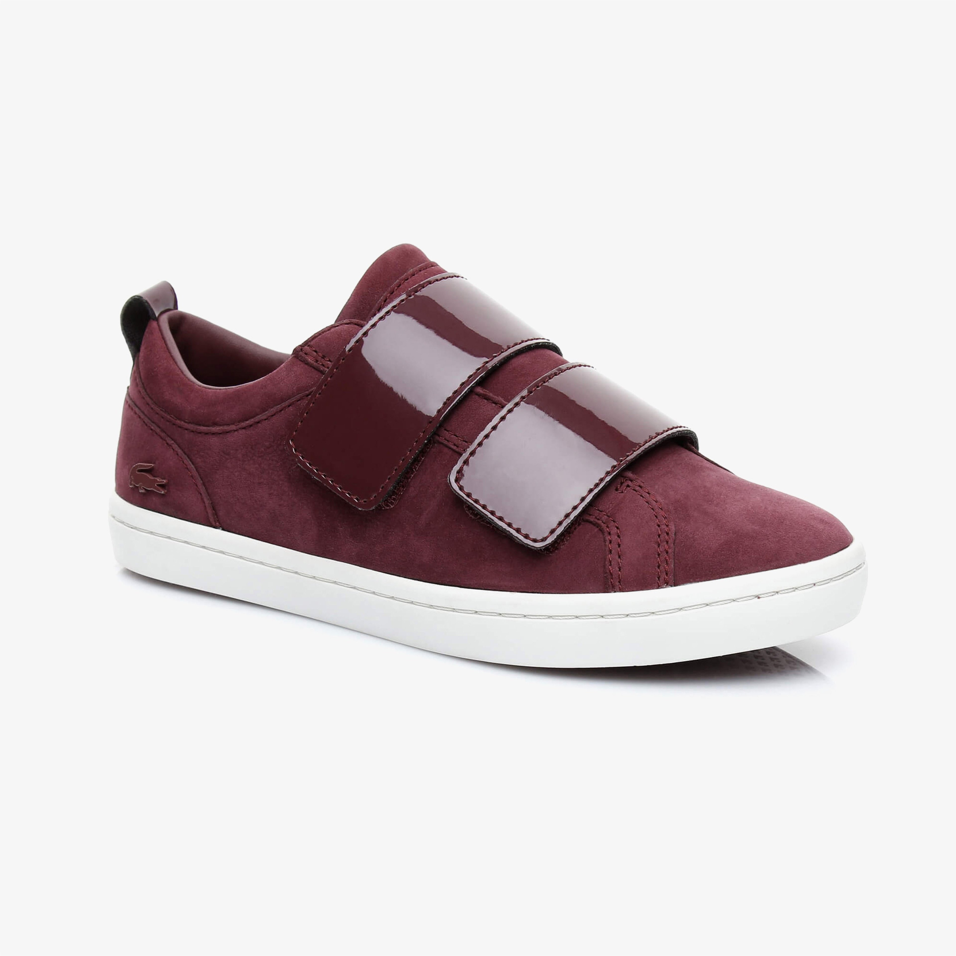 Lacoste Straightset Strap Kadın Bordo Sneaker