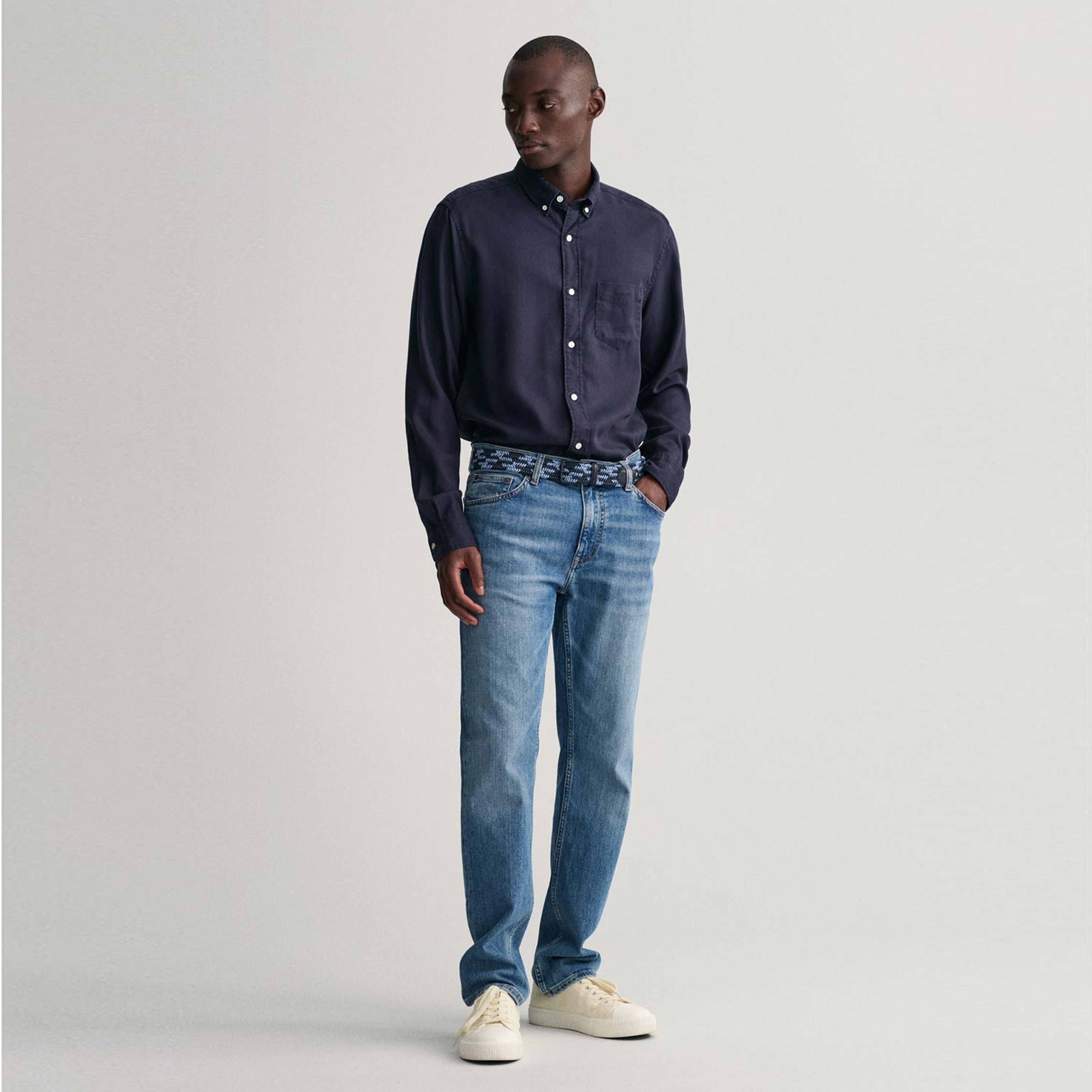GANT Erkek Lacivert Regular Fit Gömlek